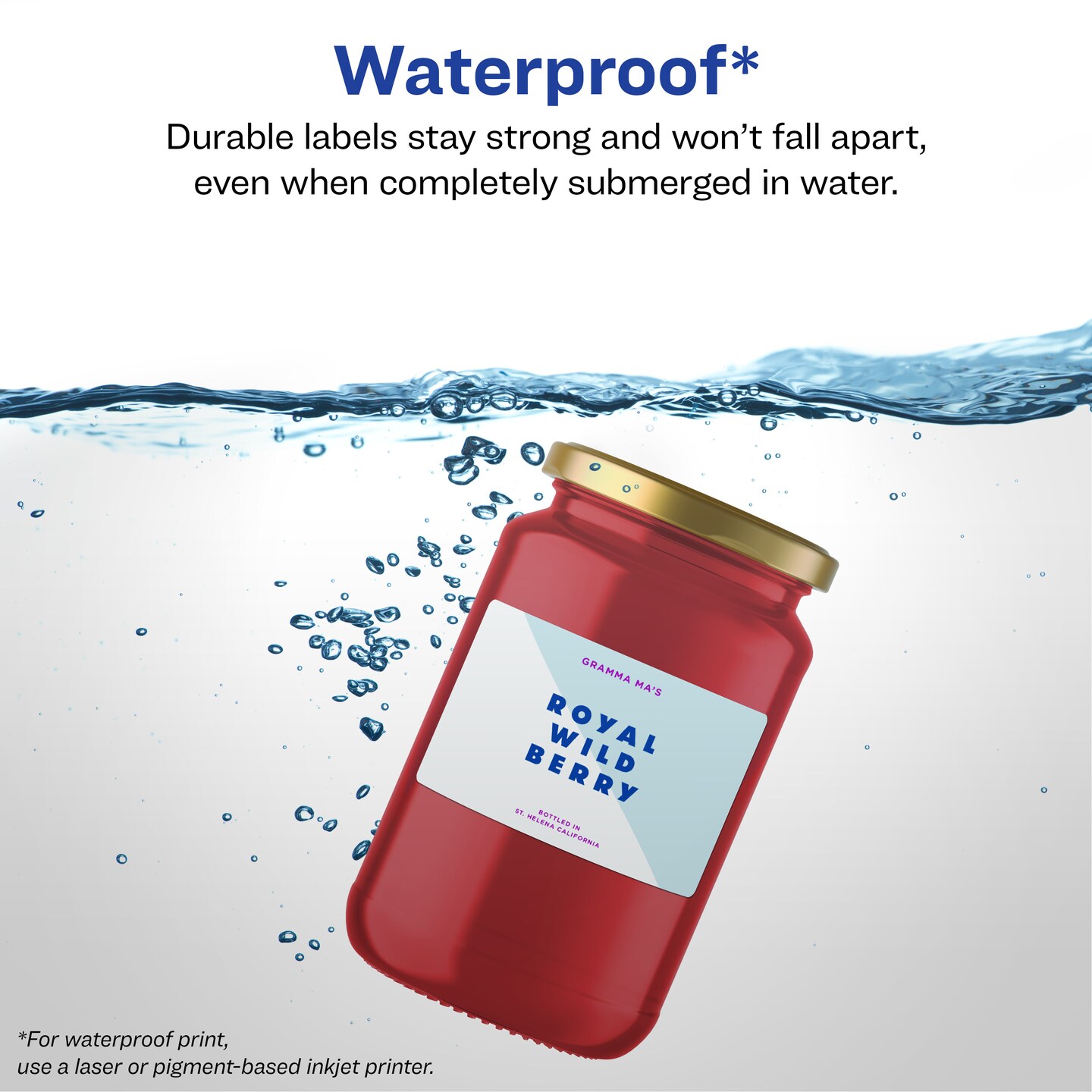 Avery Durable Waterproof Rectangle Labels with Sure Feed, 1.5&#x22; x 3.75&#x22;