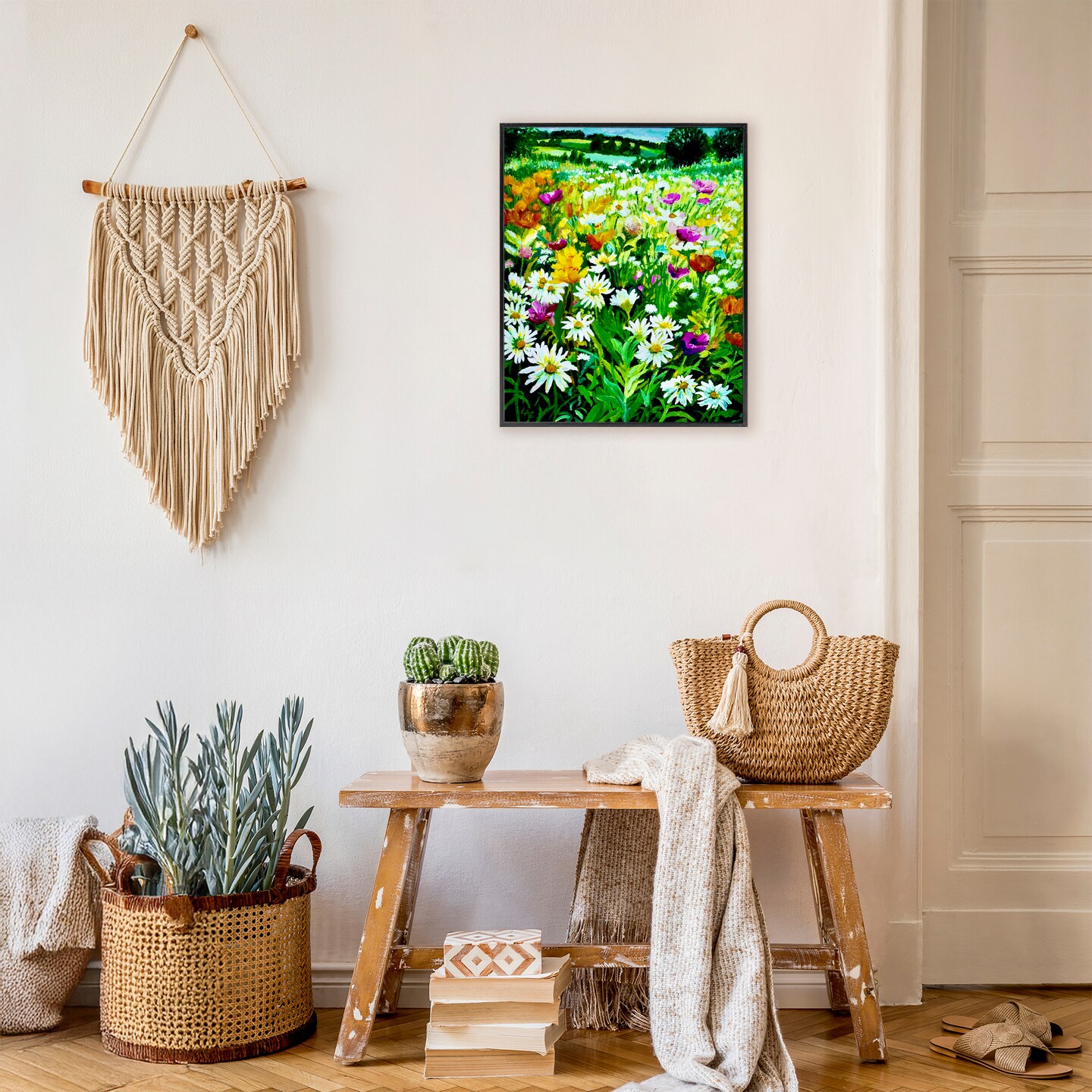 Stupell Industries Hillside Fusion Meadow Framed Giclee, design by Lee Ann Zirbes