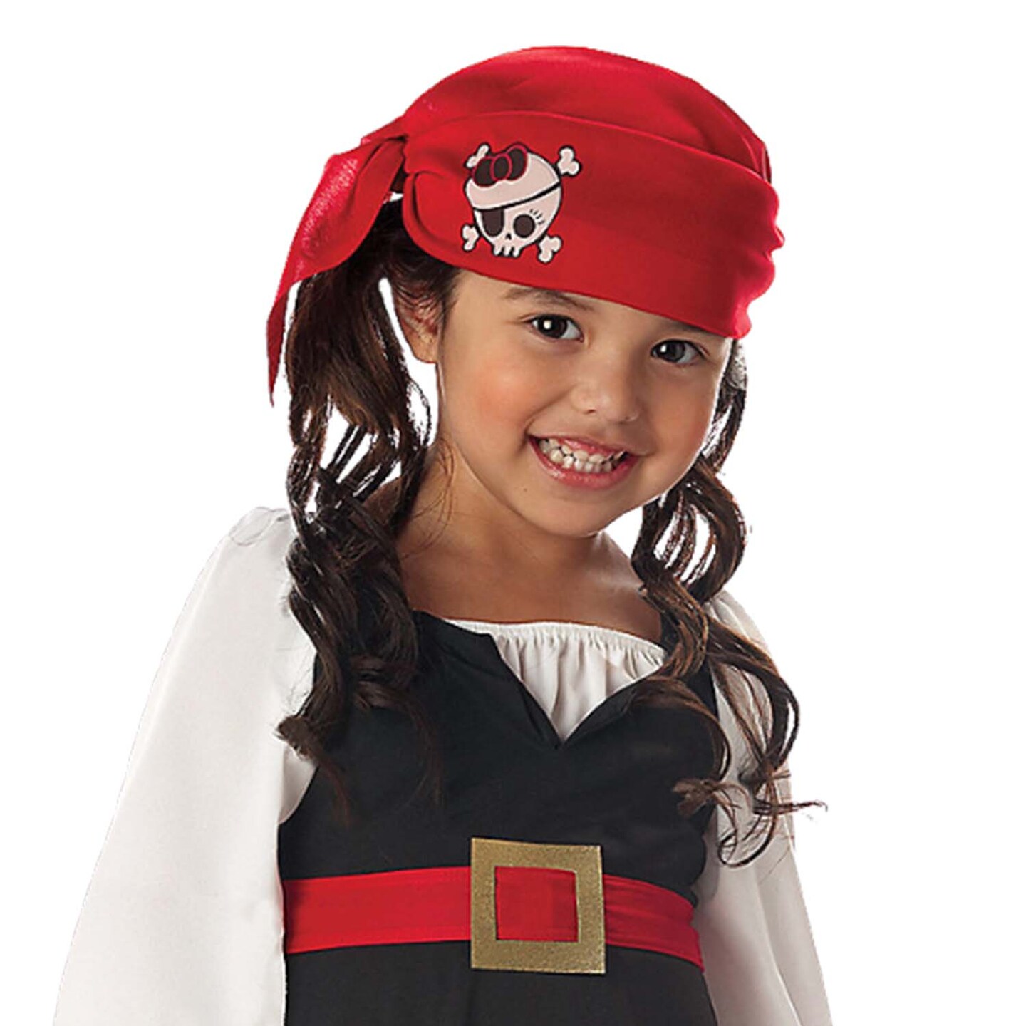 Precious Lil Pirate Costume with Dress Bandanna and Striped Leggings for Toddler