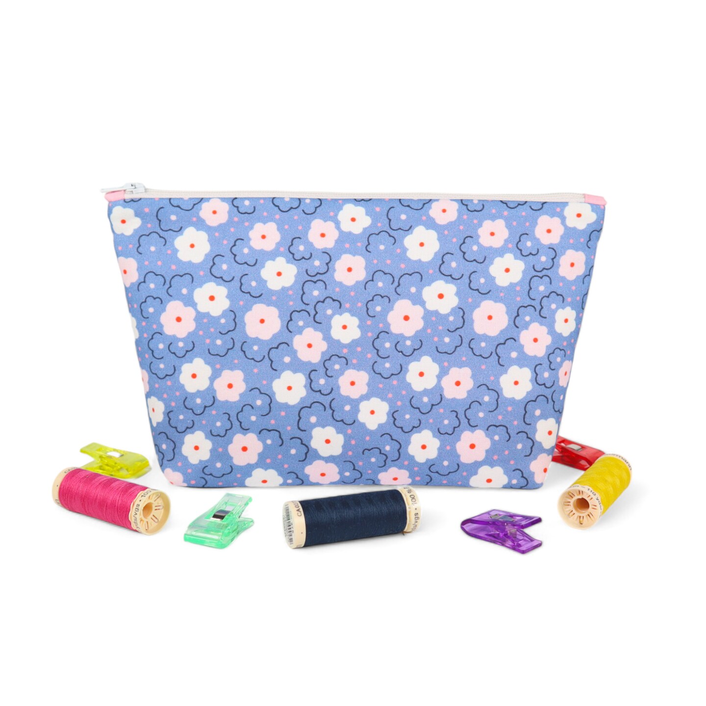 Crosscut Sewing Co.® Zipper Pouch Sewing Project Kit for Beginners with Fabric, Instructions and Video