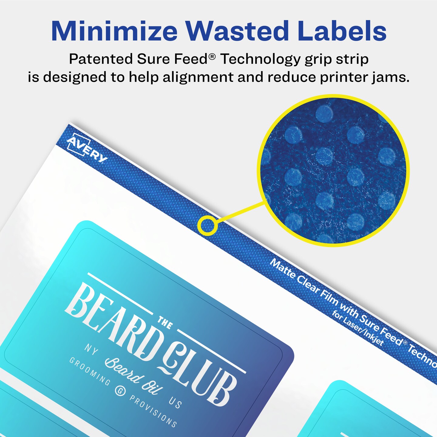 Avery Matte Clear Labels,  2&#x22; x 3&#x22; Rectangle