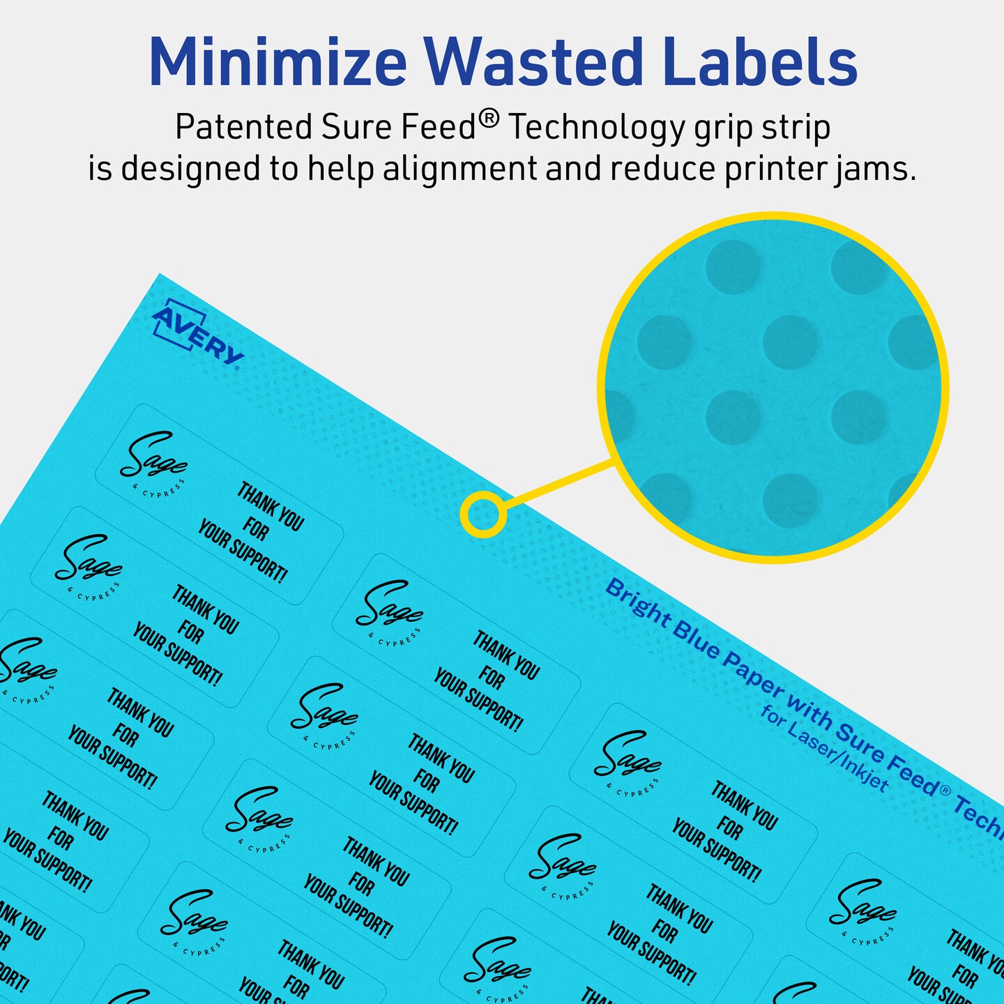 Avery Bright Blue Paper Labels, 2/3&#x22; x 1-3/4&#x22; Rectangle