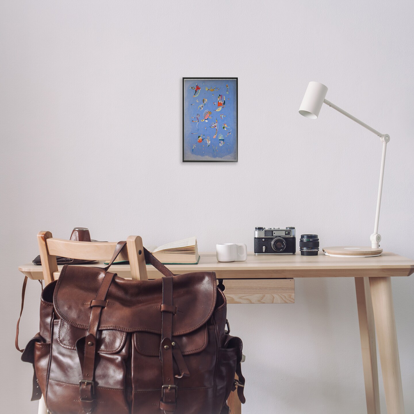 Stupell Industries Kandinsky Sky Blue Painting Framed Giclee Wall Art Design by one1000paintings