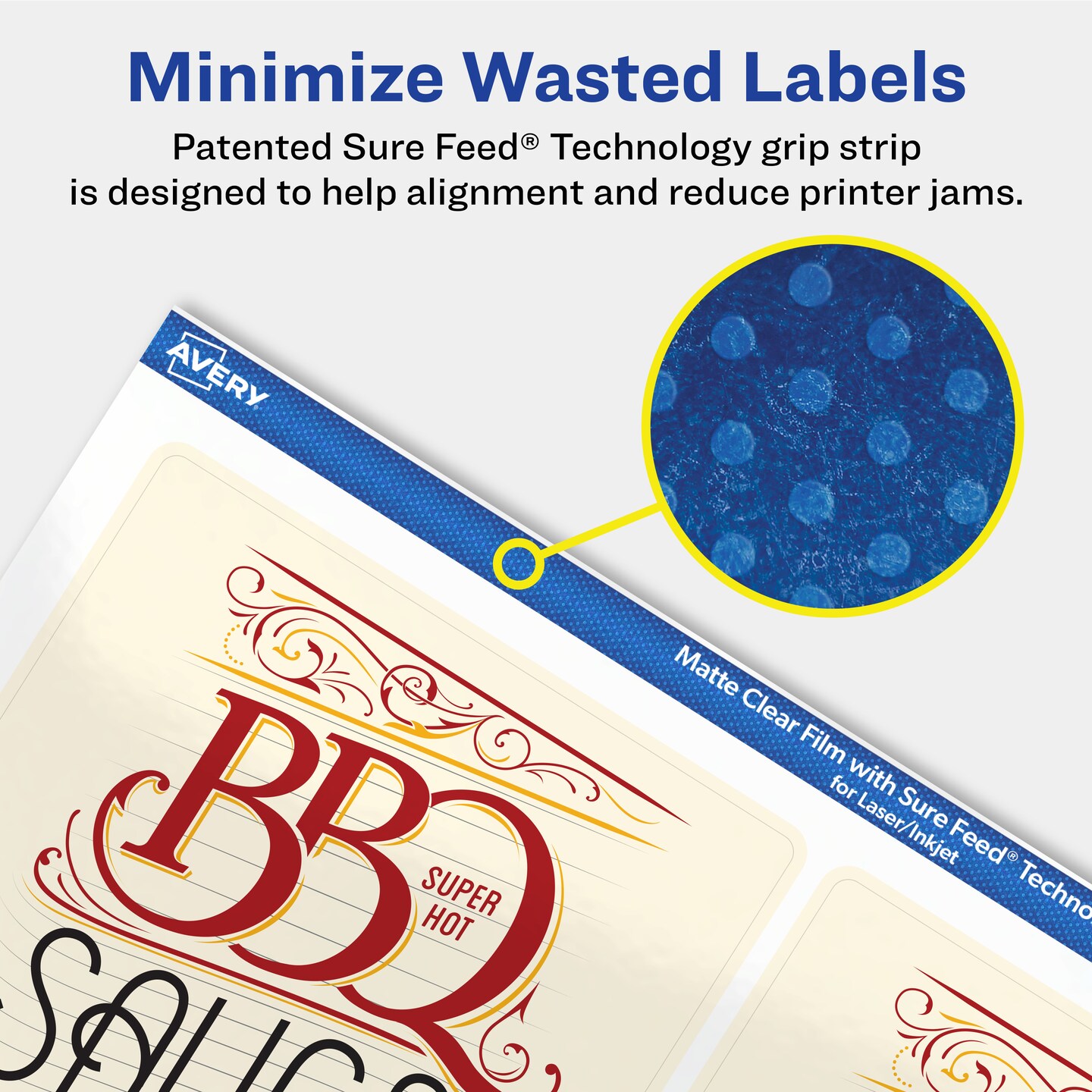 Avery Matte Clear Labels,  4-3/4&#x22; x 3-3/4&#x22; Rectangle