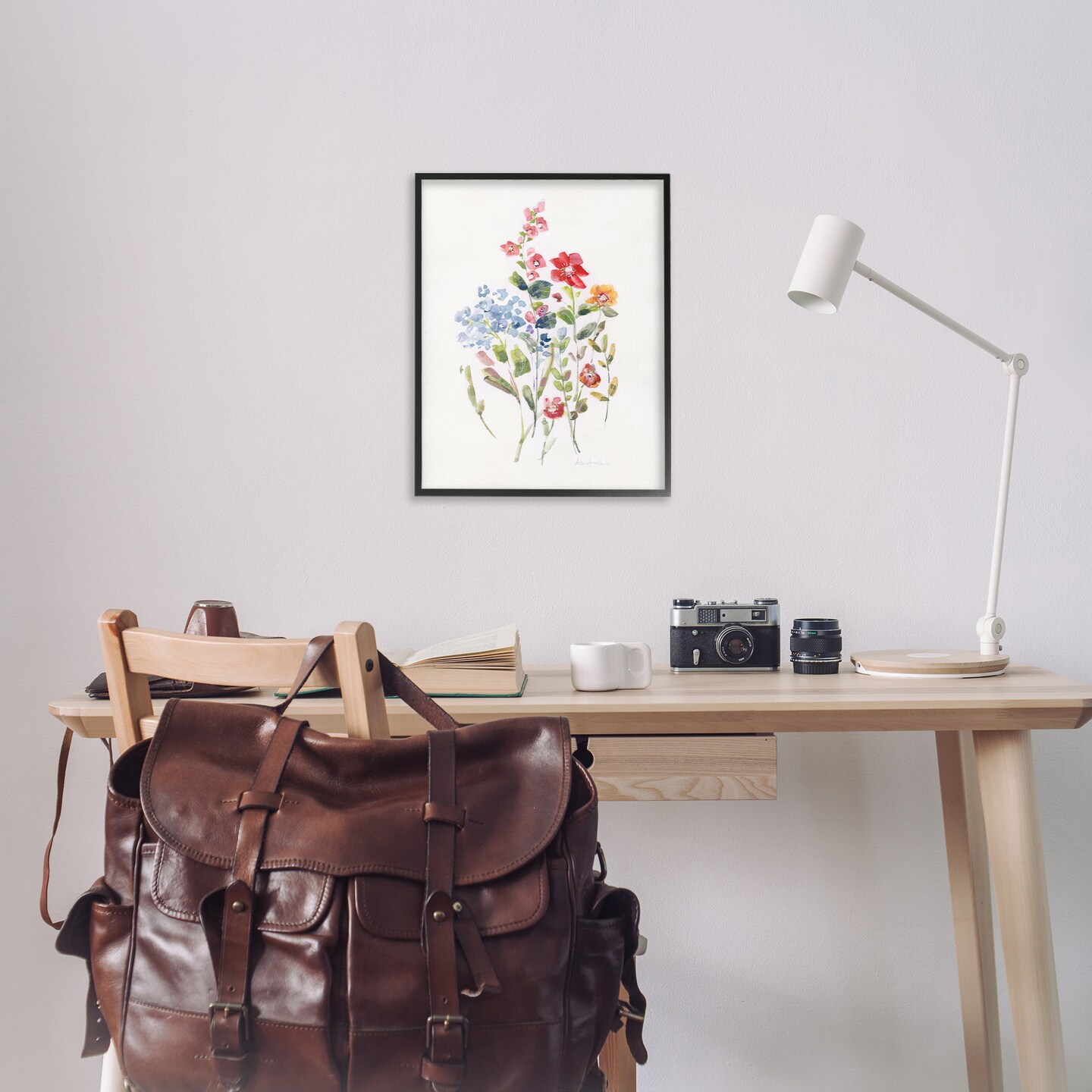 Stupell Industries Mixed Wildflower Buds Framed Giclee Wall Art Design by Sally Swatland