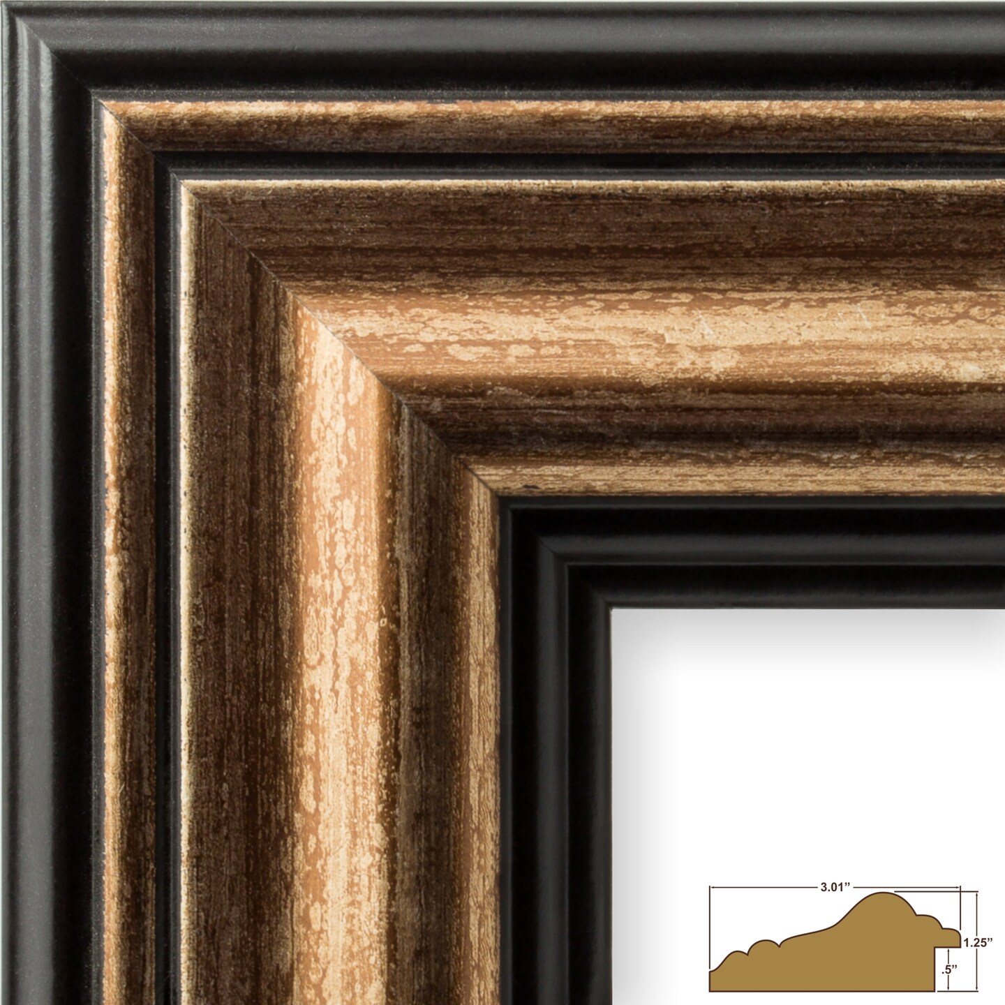 24x36 Matted Picture Frame, Sonora 3 Inch MDF Moulding, Wall Display Frame for Art, Posters, or Photos by wallsthatspeak