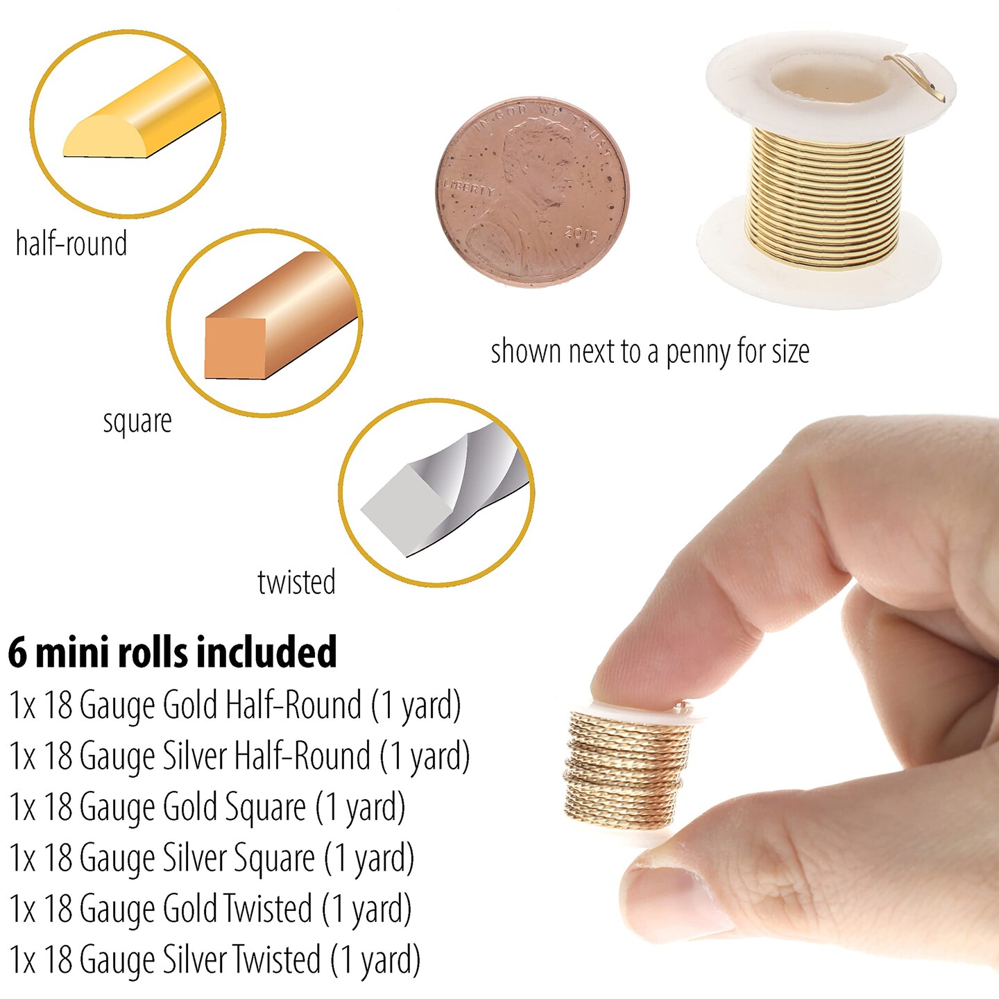 Beadsmith 6 Pack Craft Wire Assortment