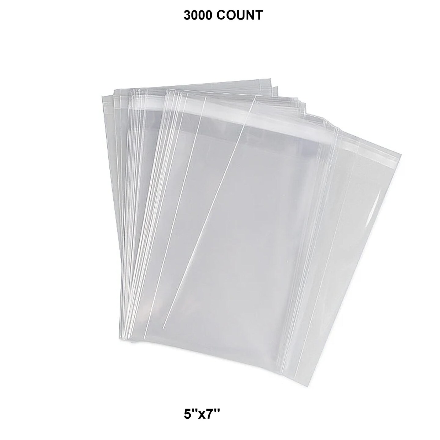 Reliable Lip &#x26; Tape Self-Sealing Bags 5&#x22; x 7&#x22; 1.6 mil Thickness