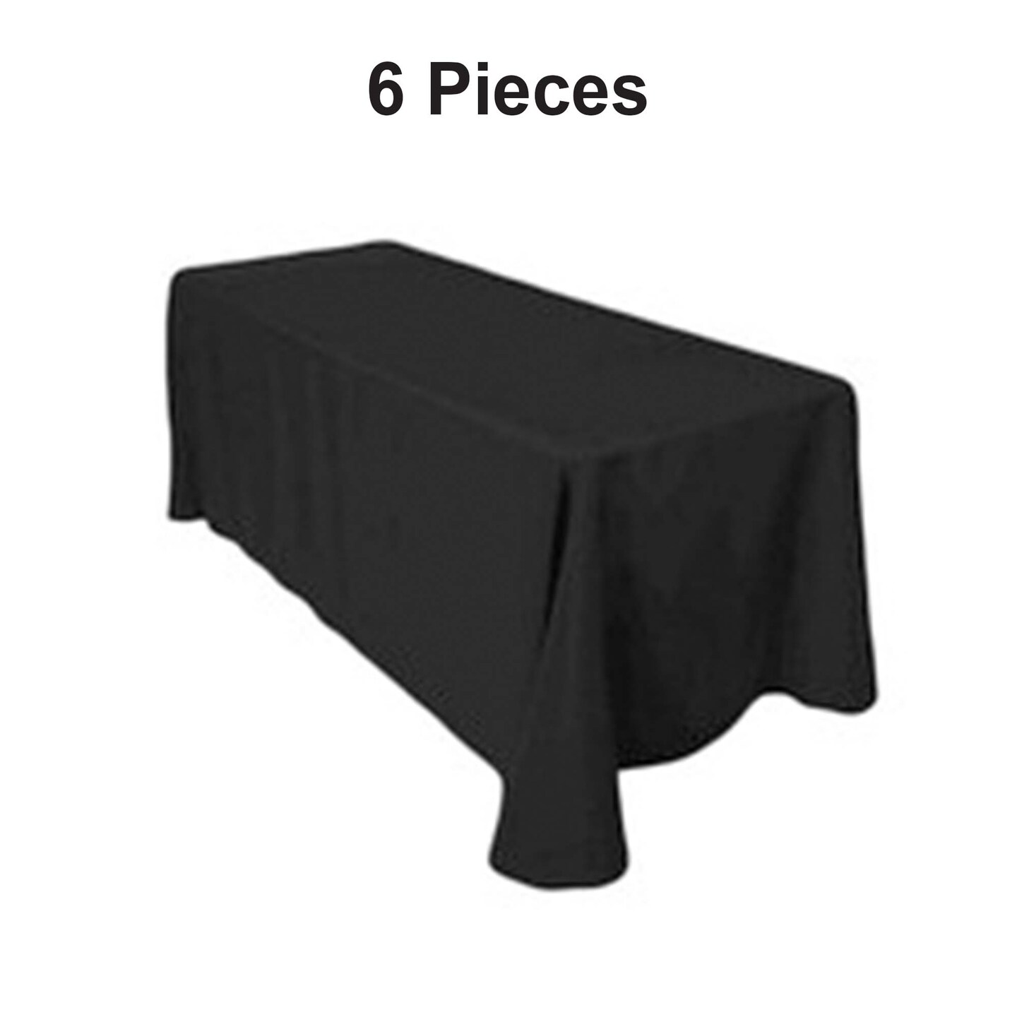 90&#x22; x 156&#x22; Polyester 8ft Tablecloth 8ft Table Drape