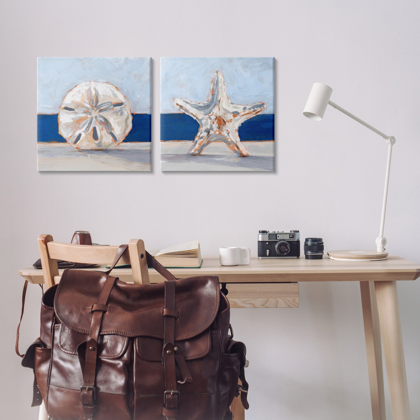 Stupell Industries Sea Life Starfish Seashell Painting Canvas Wall Art