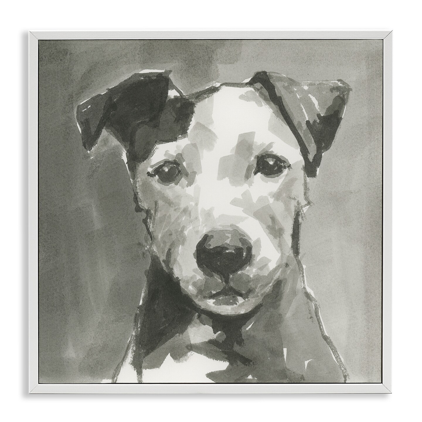 Stupell Industries Muted Dog with Quiet Expression Framed Giclee Art