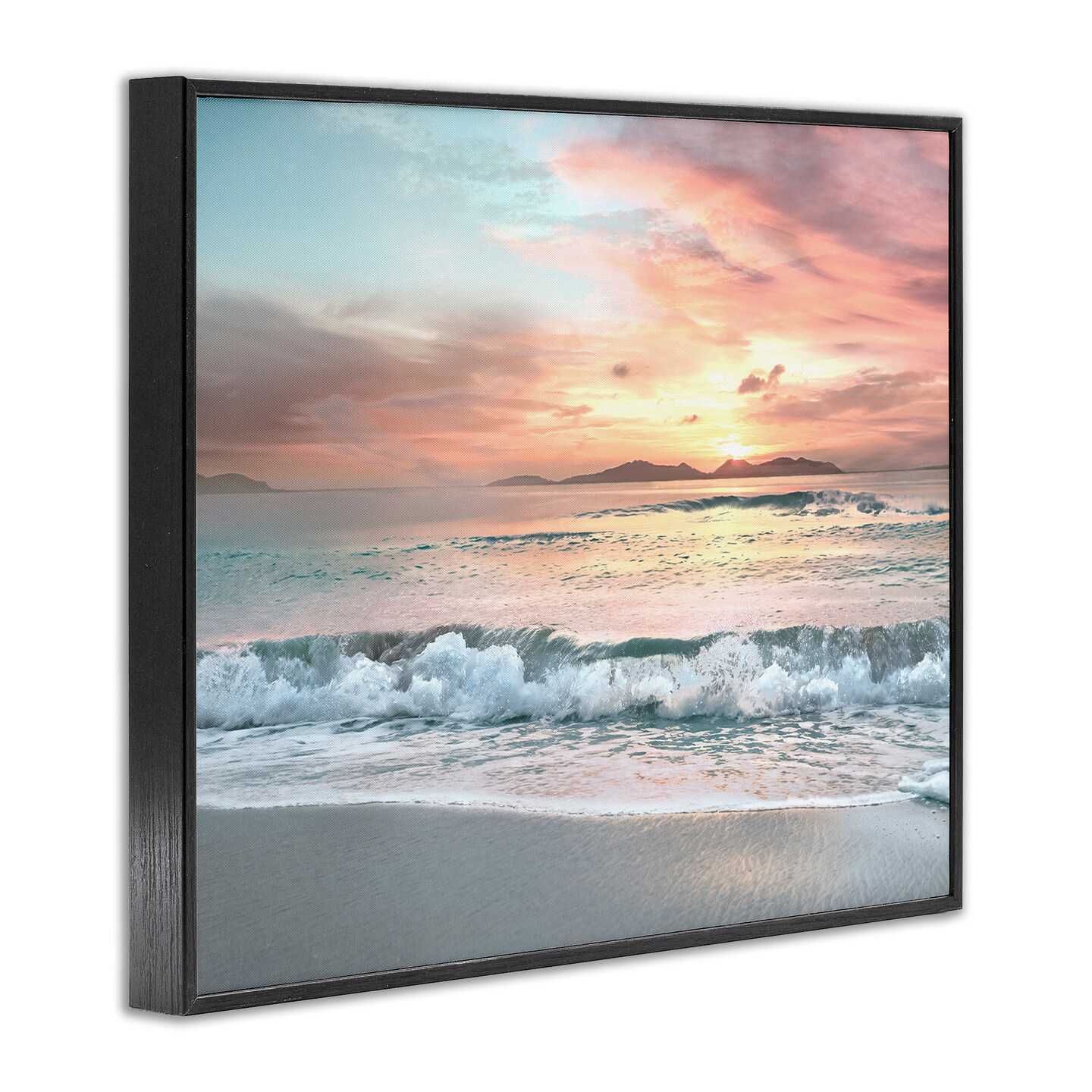 Stupell Industries Morning Sunrise Beach Landscape Framed Giclee Art