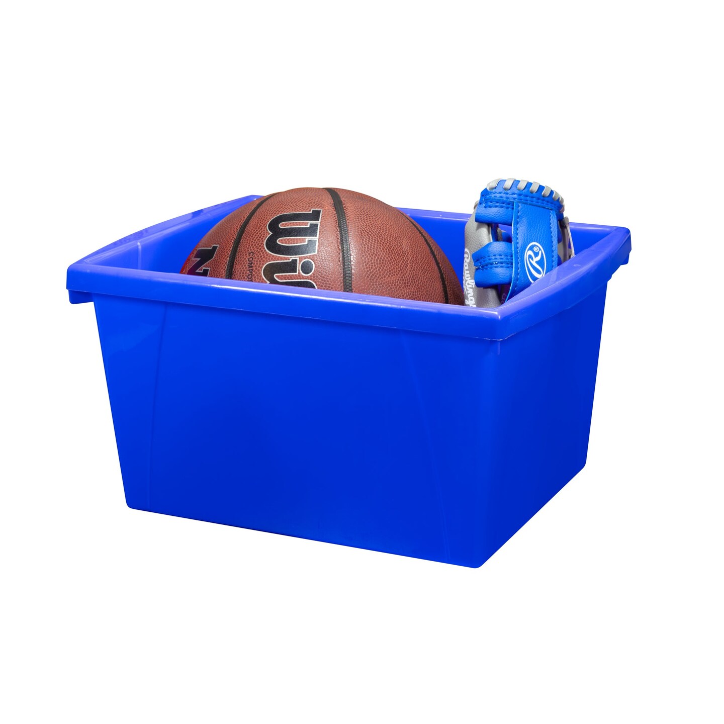 4 Gallon Storage Bin, Blue