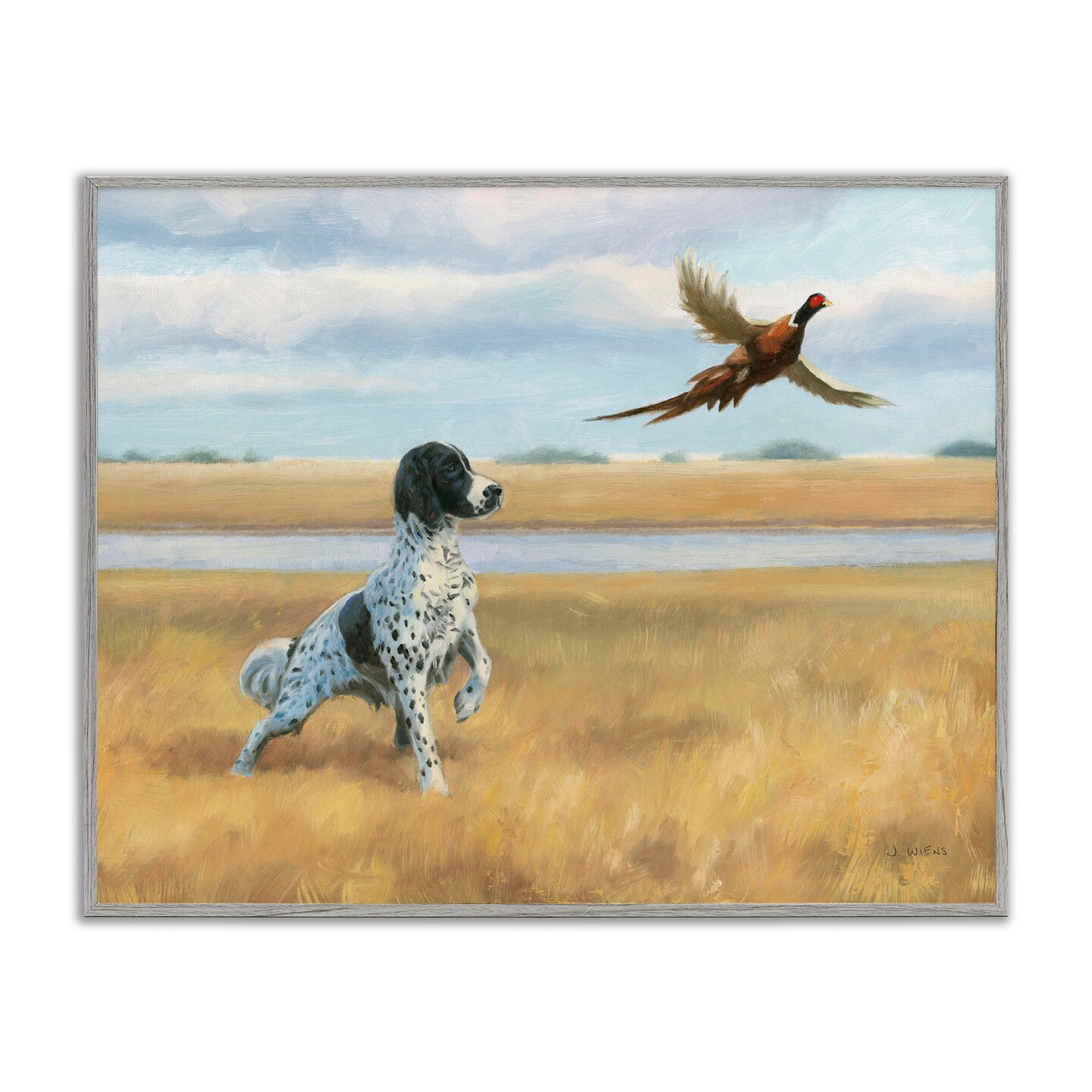 Stupell Industries Pointer Dog &#x26; Pheasant Framed Giclee Art
