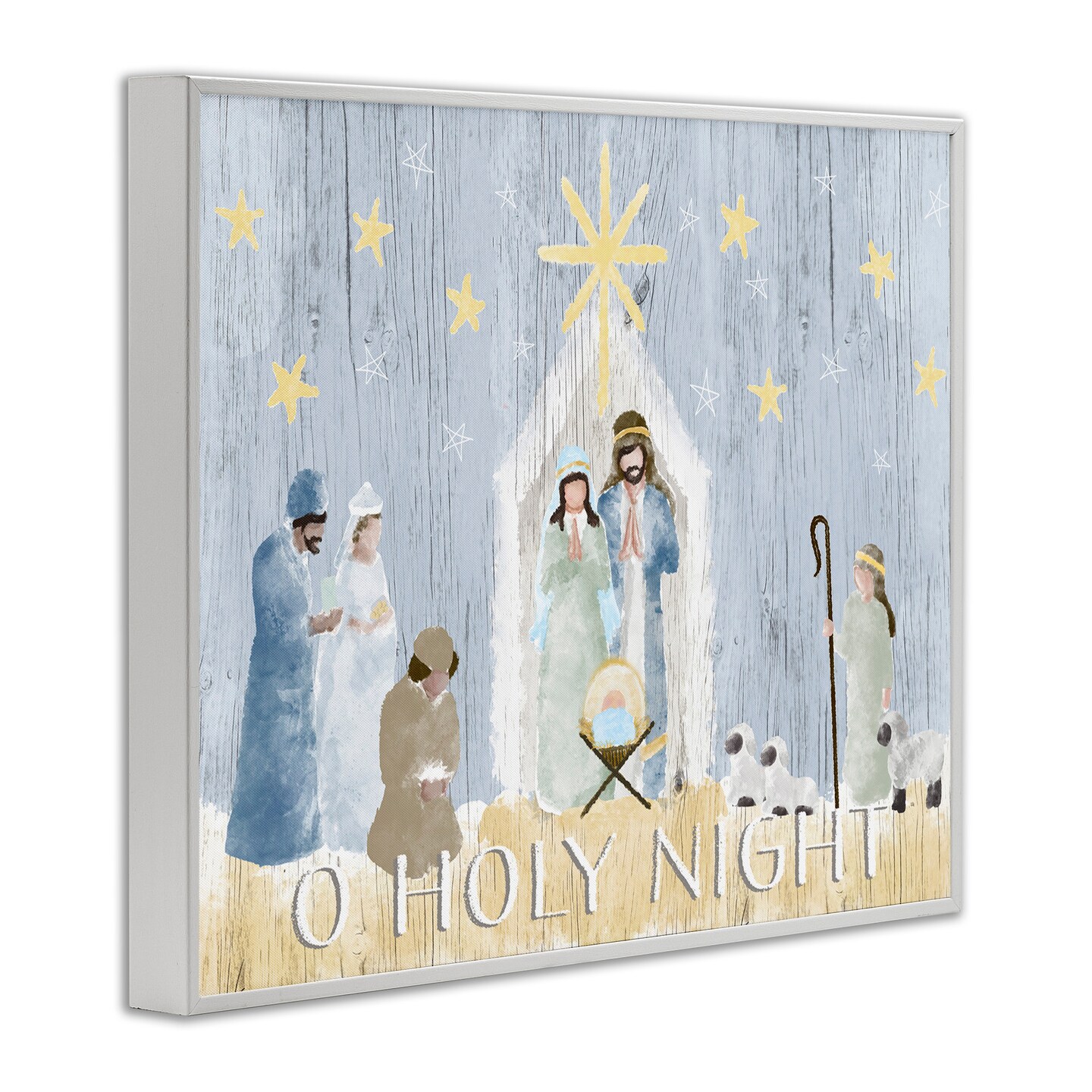 Stupell Industries Nativity Barn Stable Scene Framed Giclee Art