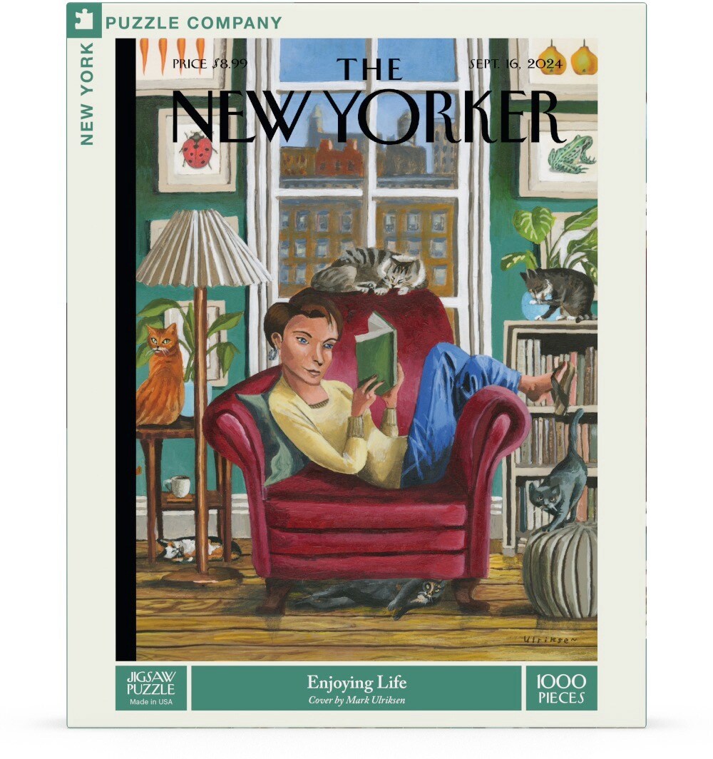 New York Puzzle Company Enjoying Life 1000 Piece Piece Jigsaw Puzzle ...