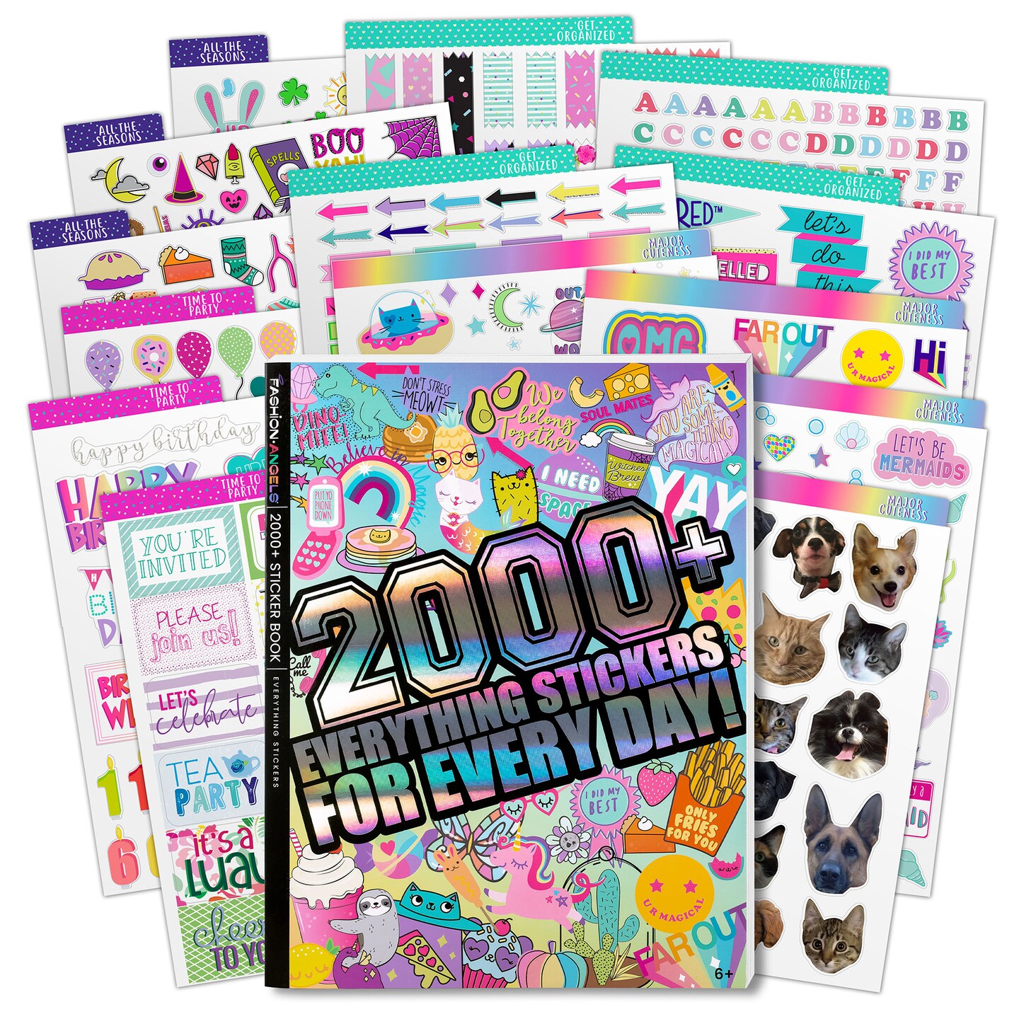 Fashion Angels: 2,000+ Everything Stickers For Every Day Sticker Book - Cute Assorted Themed Stickers, Decorate Toys-Crafts-Notebook-Journals, Kids 6+
