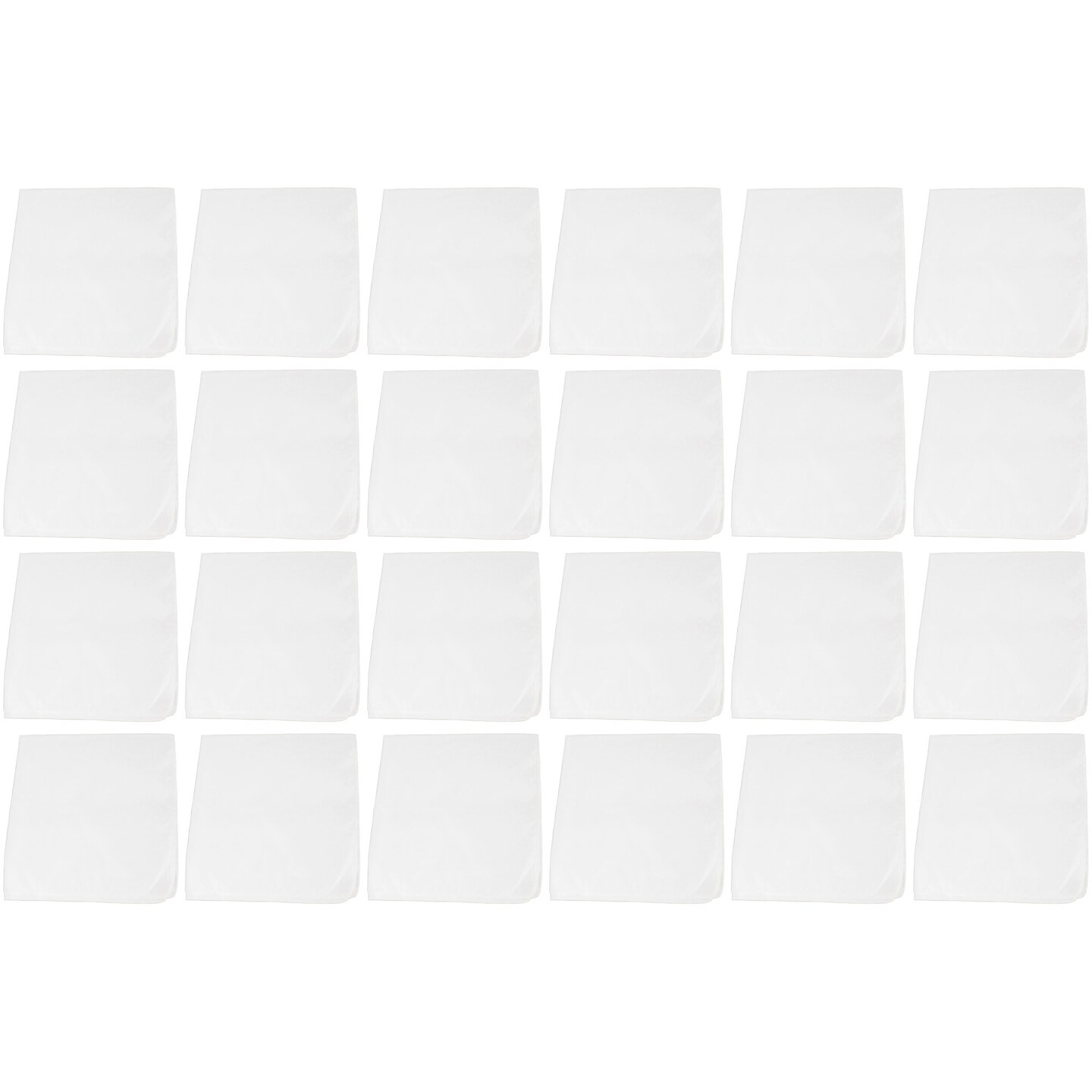 24 Pack Solid Polyester Bandanas Bulk Set for Crafts Costumes or Teams