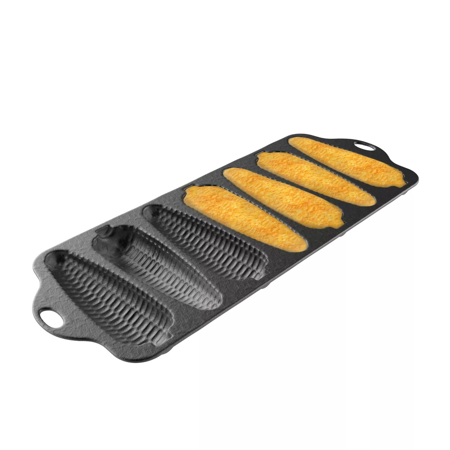 Cast Iron Cornbread Pan Pre-Seasoned Bakeware with 7 Corncob Stick