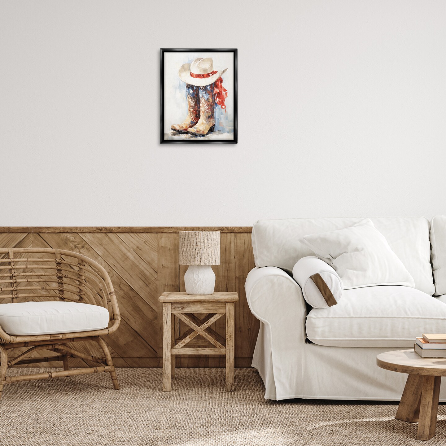 Stupell Industries Patriotic Cowboy Boots Floating Frame By Arlington Prints