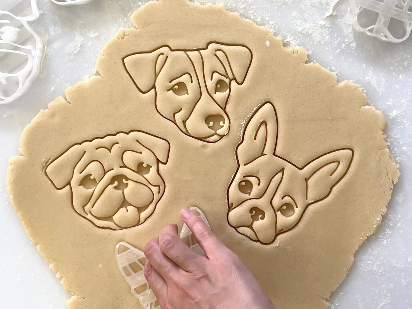 Pug Cookie Cutter, Pet Portrait Cookie Cutter, Fondant Cutter with stamp, Dog Cutter, Unique Personal gift product 4