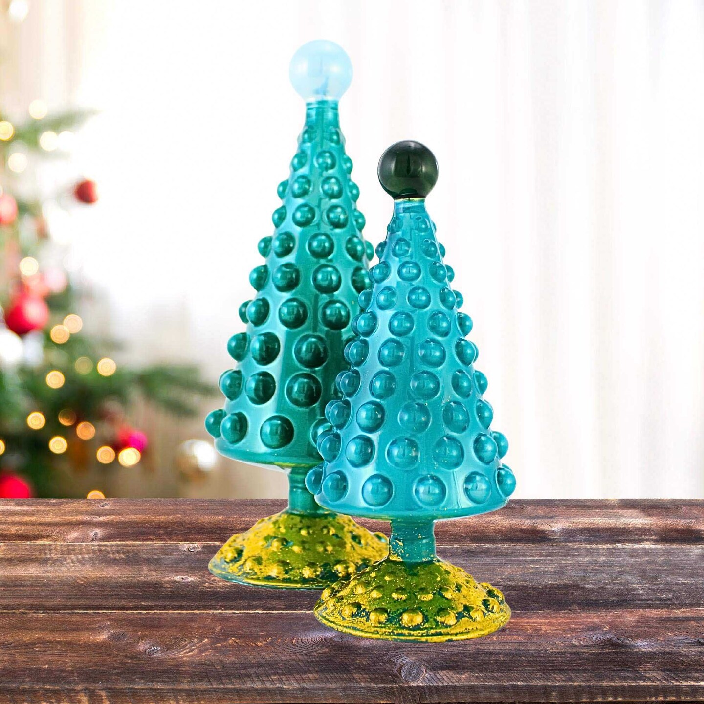 Cody Foster 8.0 Inch Mid-Century Modern Tree Teal Christmas
