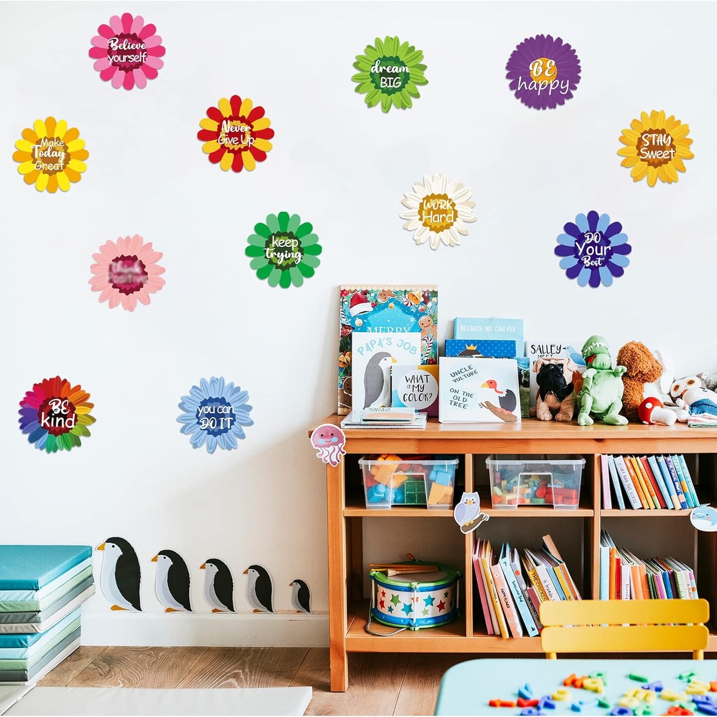 36 Pieces Bulletin Board Decorations Sun Flower Cutouts (Fresh Color)