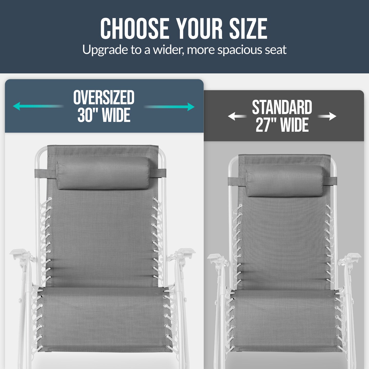 Best Choice Products Set of 2 Extra Wide Zero Gravity Lounge Chair Recliners w/ Cup Holder