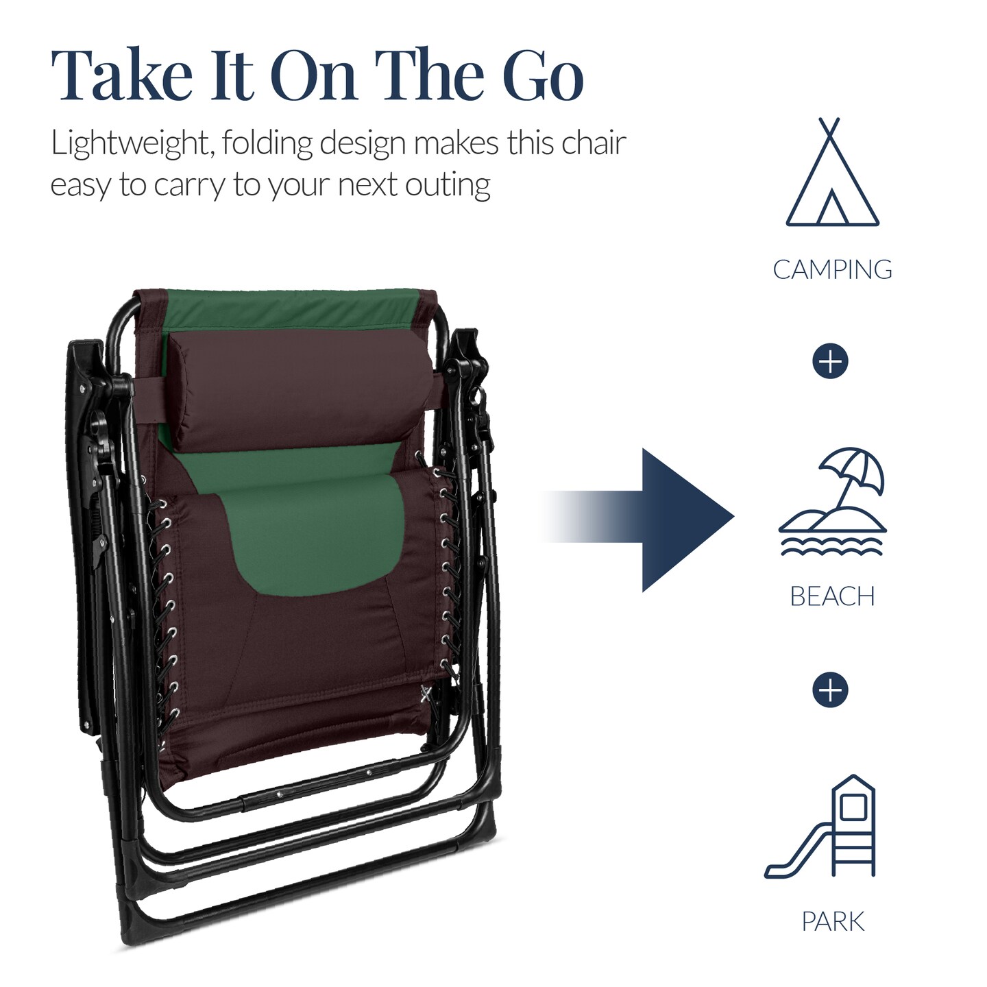 Best Choice Products Oversized Padded Zero Gravity Chair, Folding Outdoor Patio Recliner w/ Side Tray