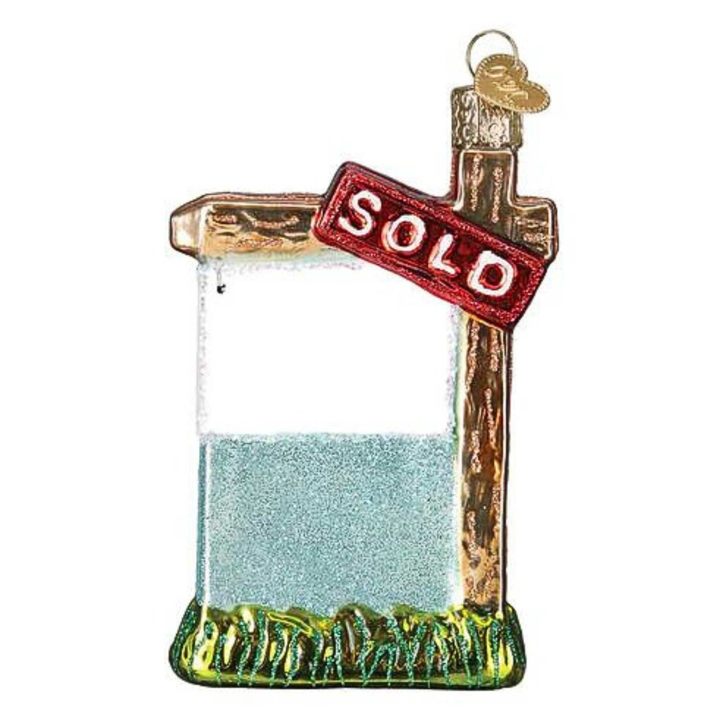 Old World Christmas 4.0 Inch Realty Sign Christmas Tree Ornament , Ornament Houses For Sale Sold