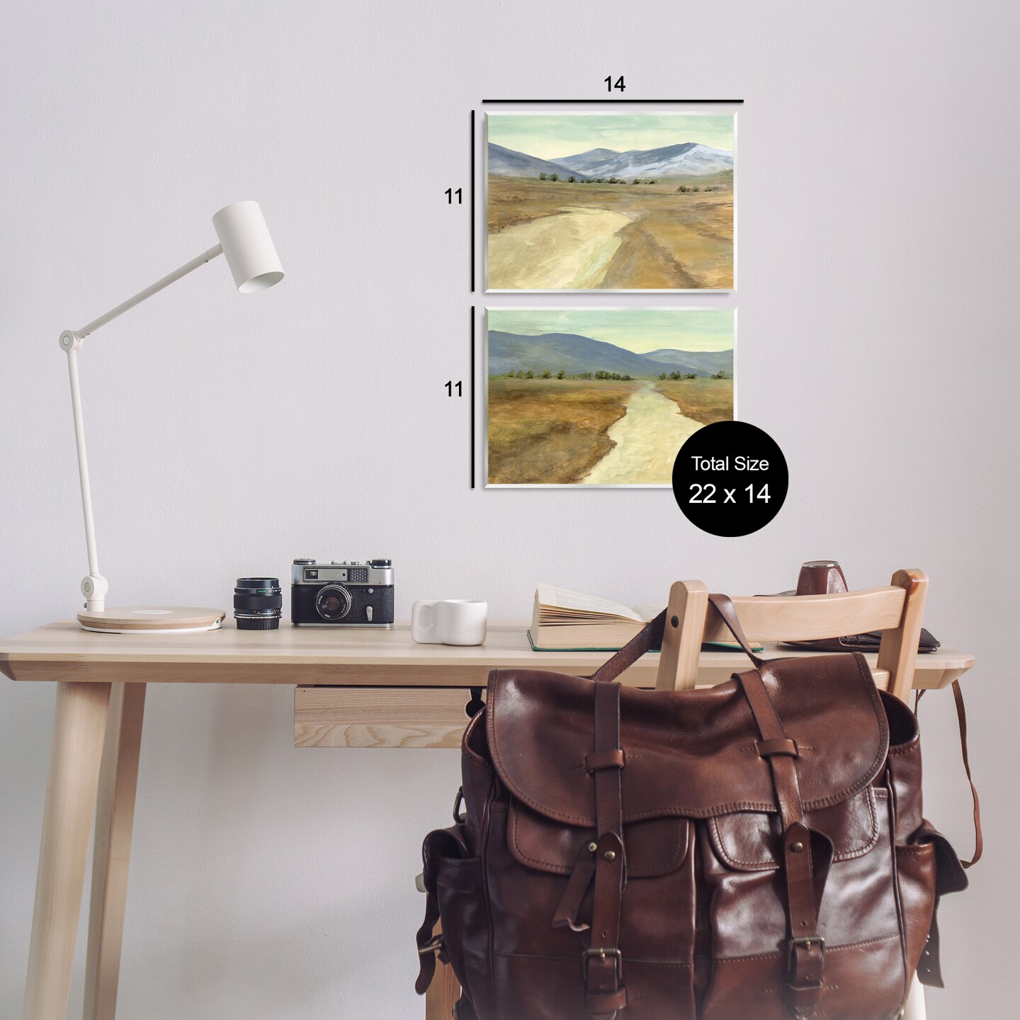 Stupell Industries Barren Desert Path 2pc Wall Plaque Art Set Design by Michael Willett