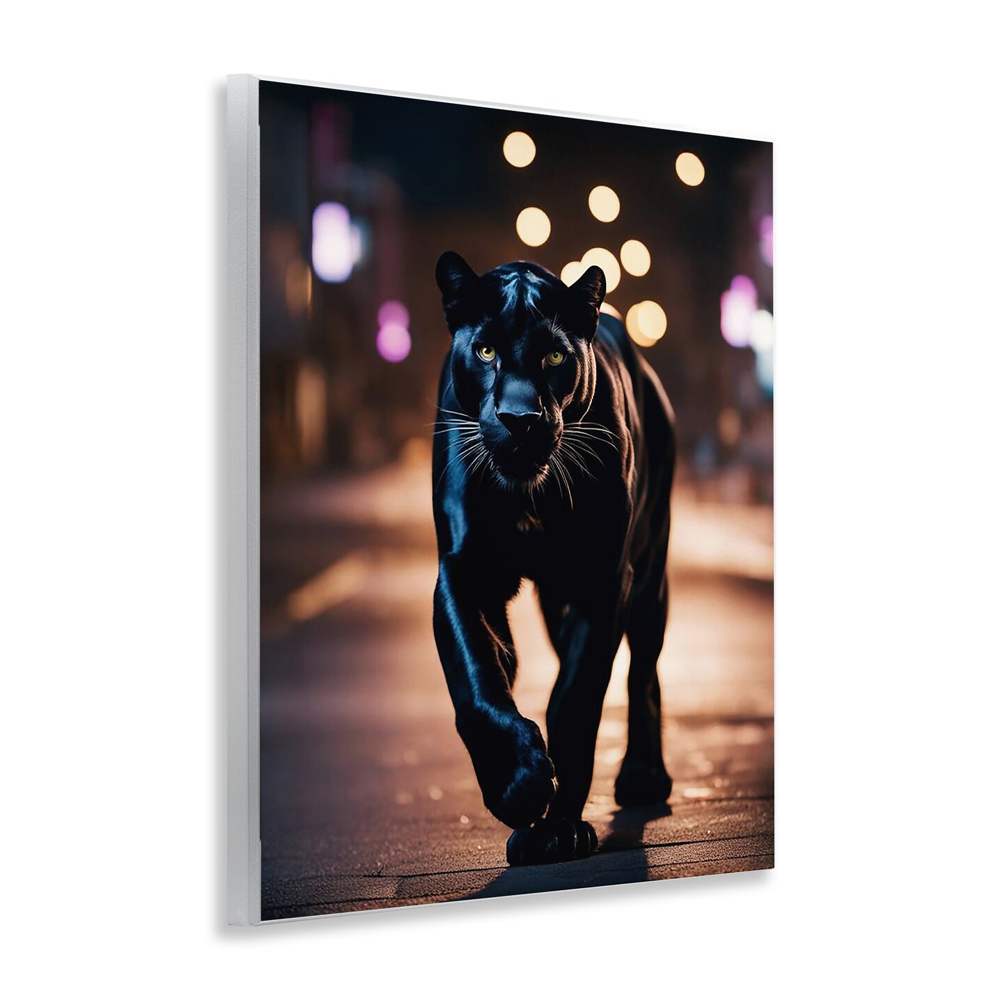 Stupell Industries Stalking Panther on Street Wall Plaque Art Design by Noah Bay