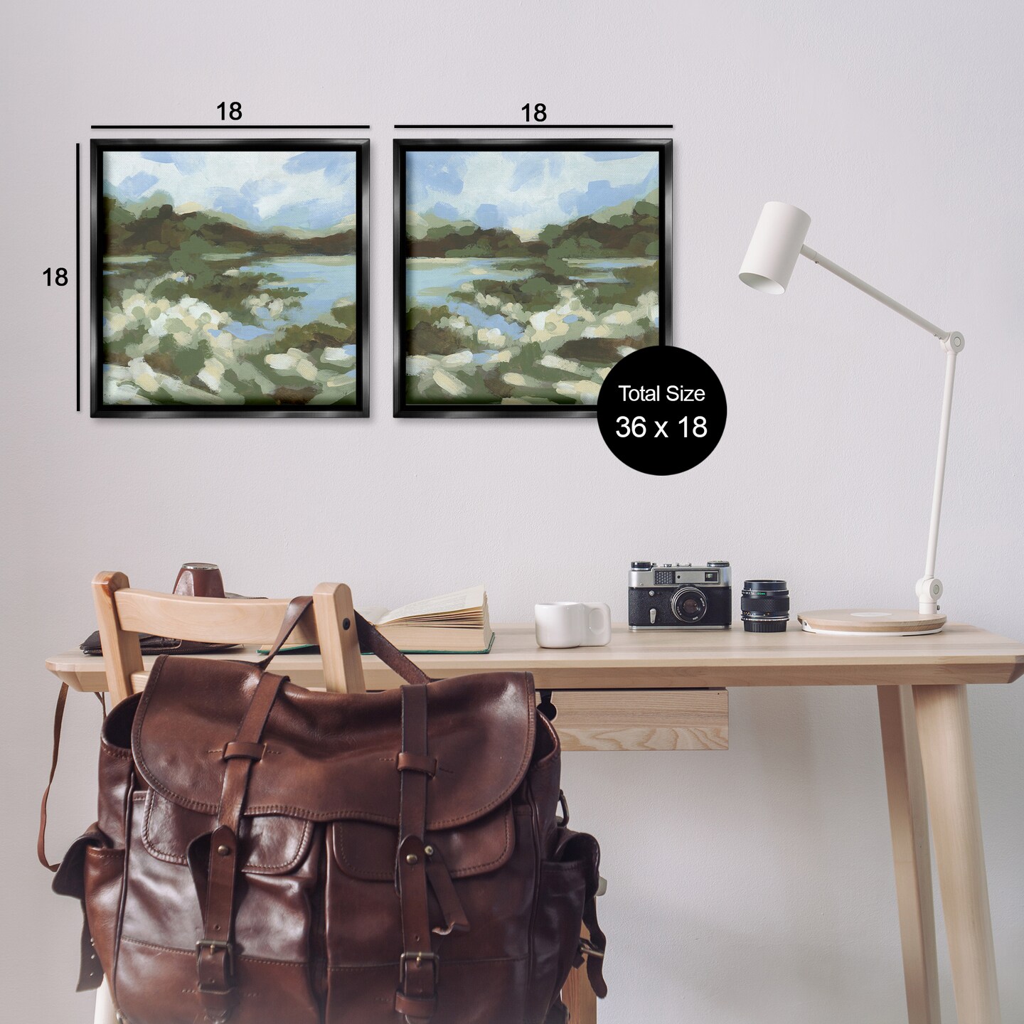 Stupell Industries Vivid Impressionist Landscape 2pc Floater Framed Canvas Wall Art Set Design by June Erica Vess