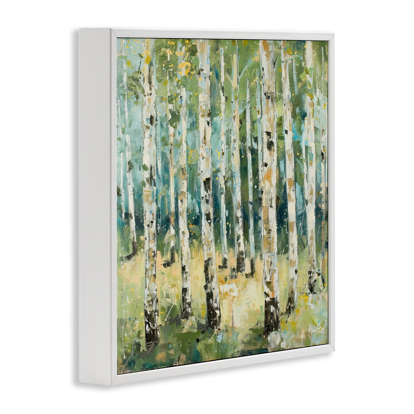 Stupell Industries Natural Birch Grove Framed Giclee Wall Art Design by LSR Design Studio