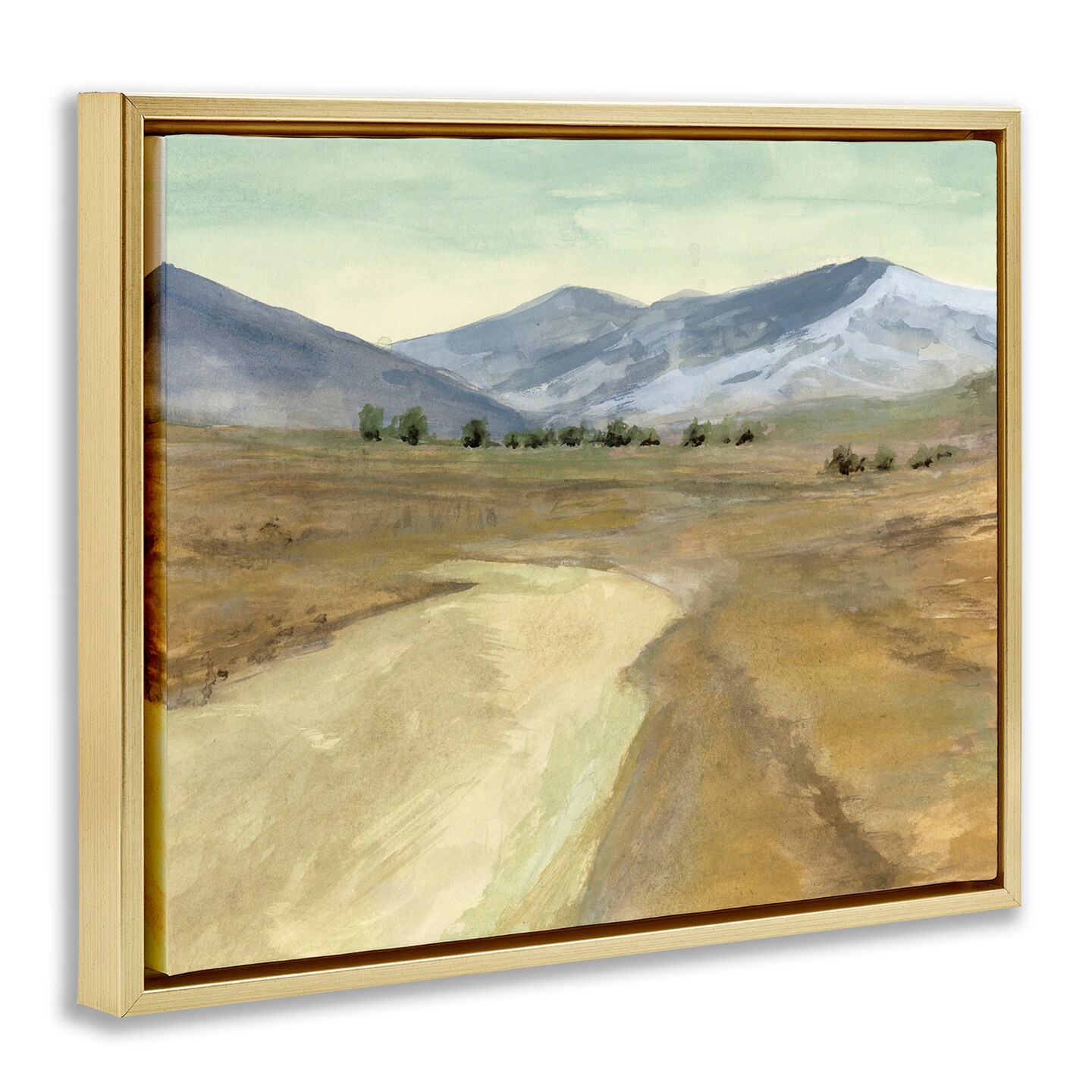 Stupell Industries Distant Desert Mountains Floater Framed Canvas Wall Art Design by Michael Willett