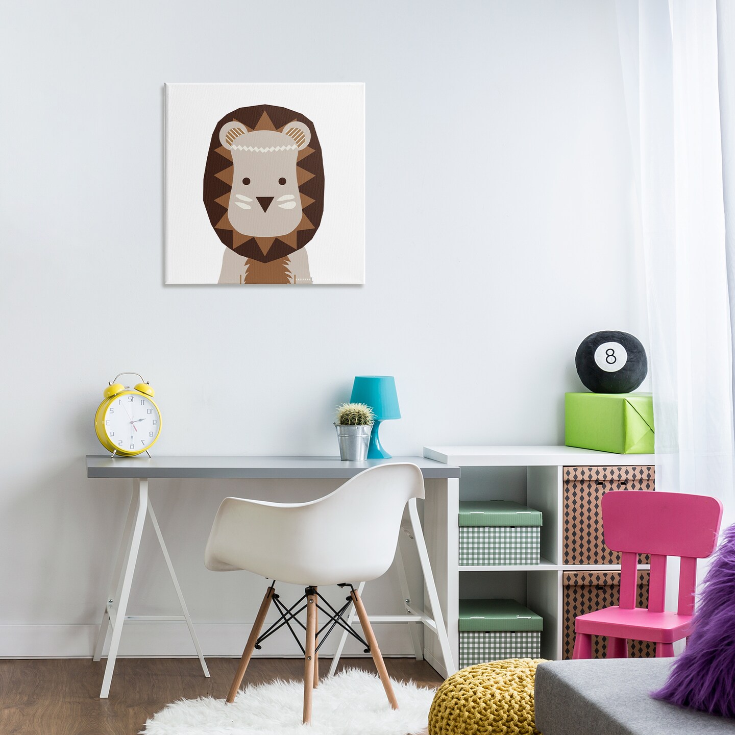 Stupell Industries Neutral Tone Lion Canvas Wall Art Design by Daniela Santiago
