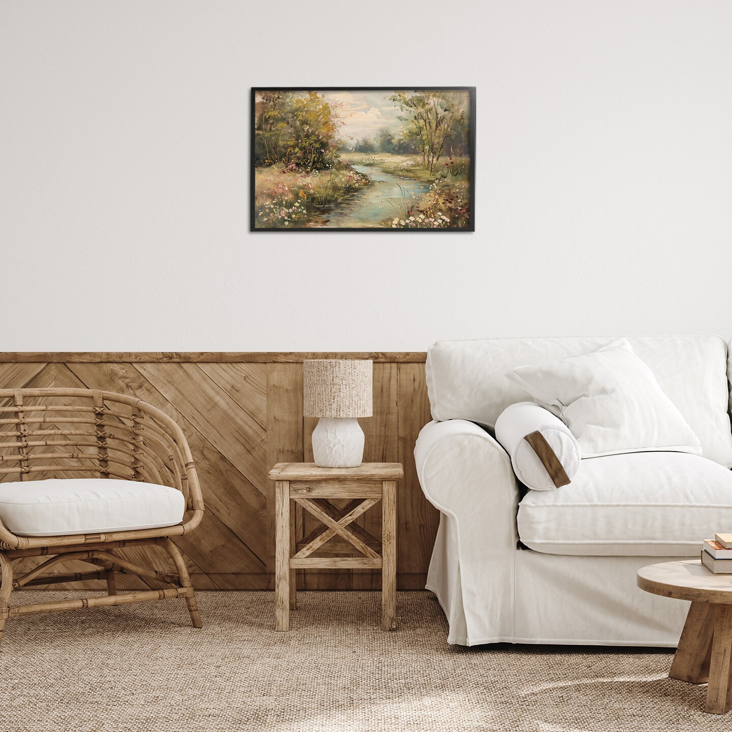 Stupell Industries Spring Stream Landscape Framed Giclee Wall Art Design by LSR Design Studio