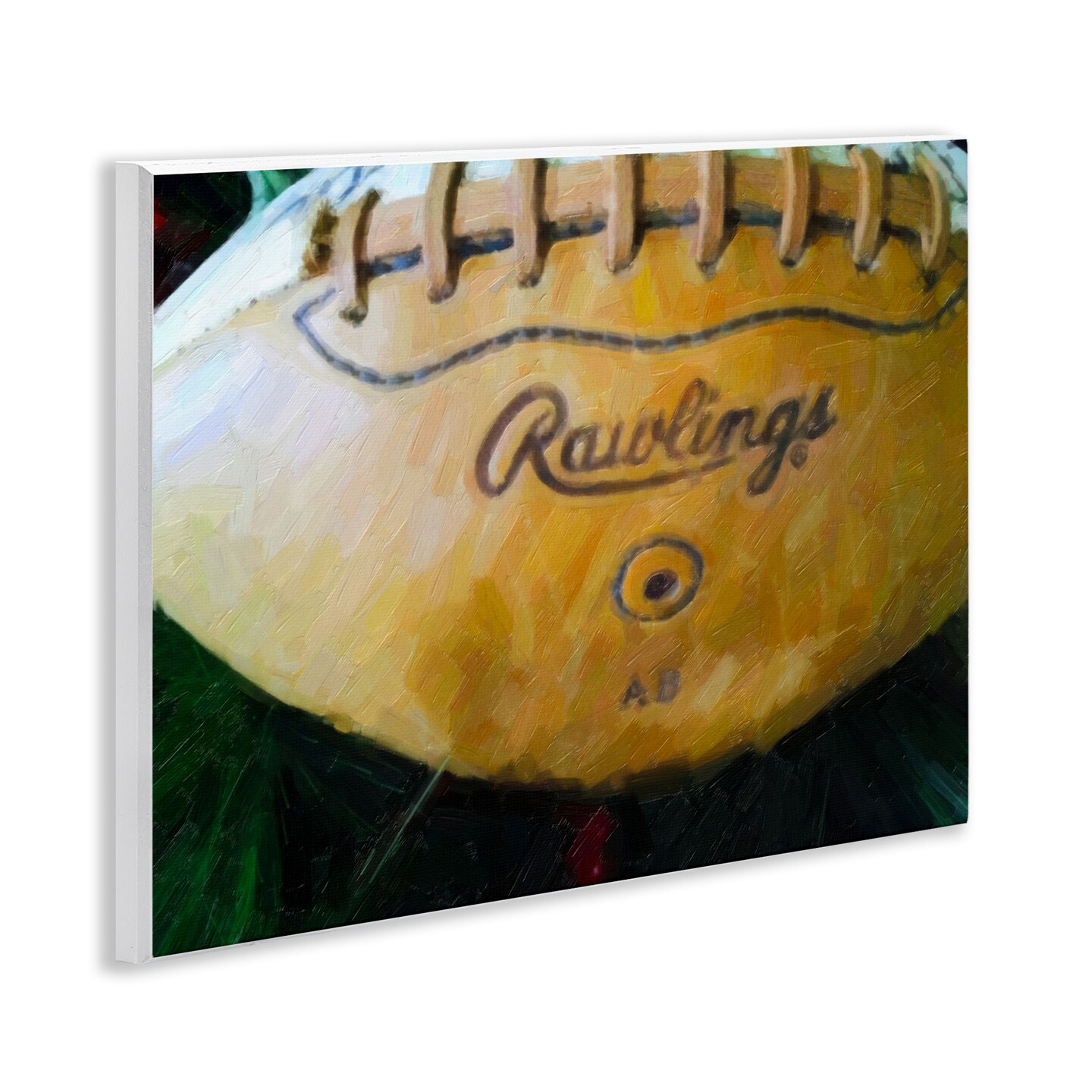 Stupell Industries Painterly Team Football Wall Plaque Art Design by Graffi*tee Studios