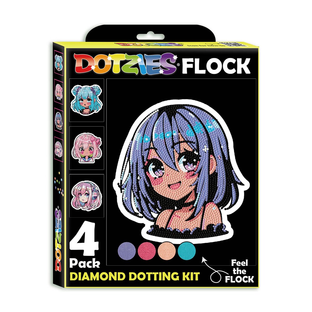 Diamond Dotz Neon Anime Girls Diamond Painting Artwork Kit