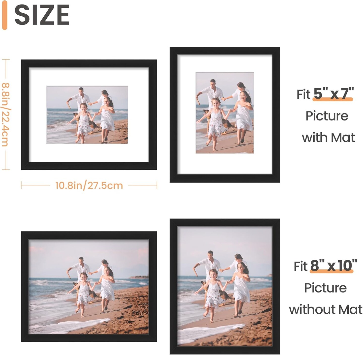 8x10 Picture Frame Set of 5