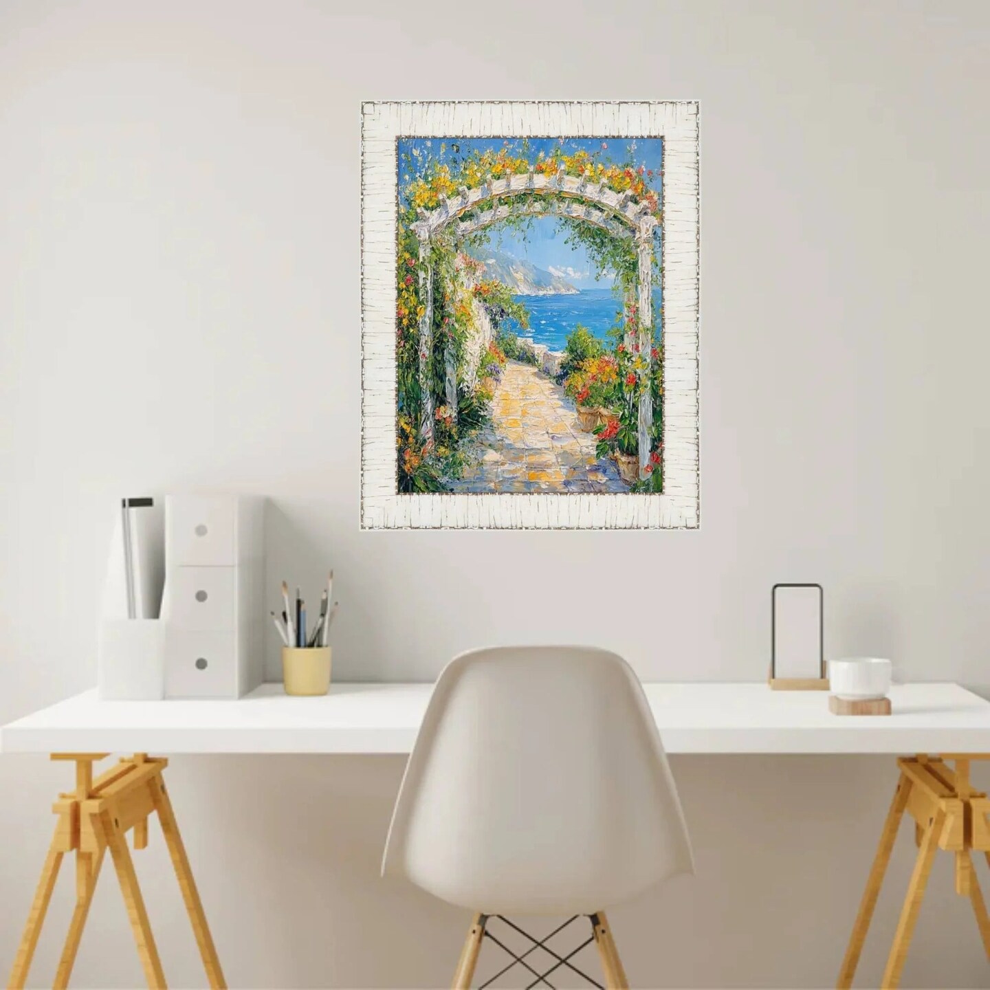 White Birch Wood Scoop Picture Frame 20x20 frame