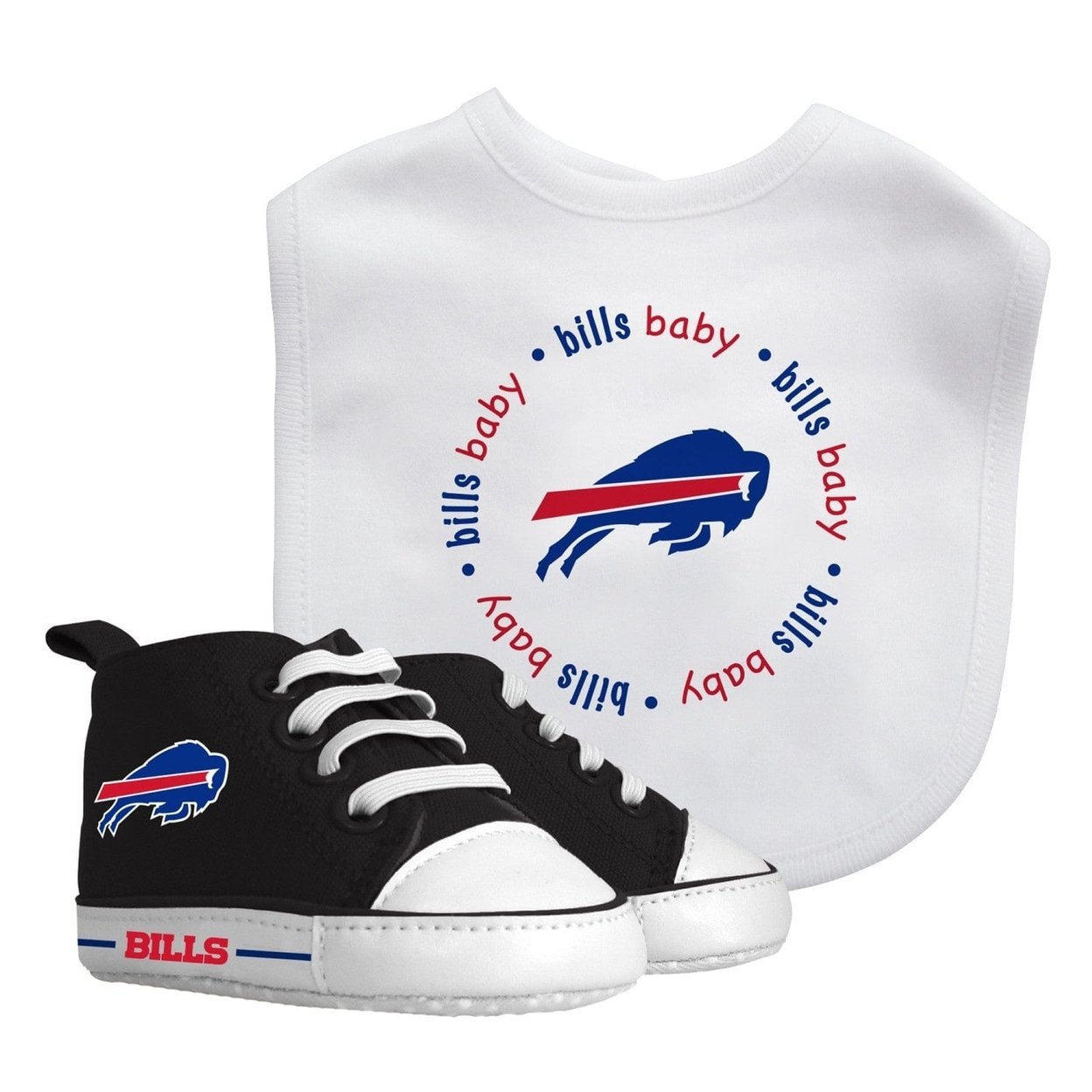 Buffalo Bills 2-Piece Baby Gift Set Team Bib Pre-Walkers Unisex Cotton Shoes