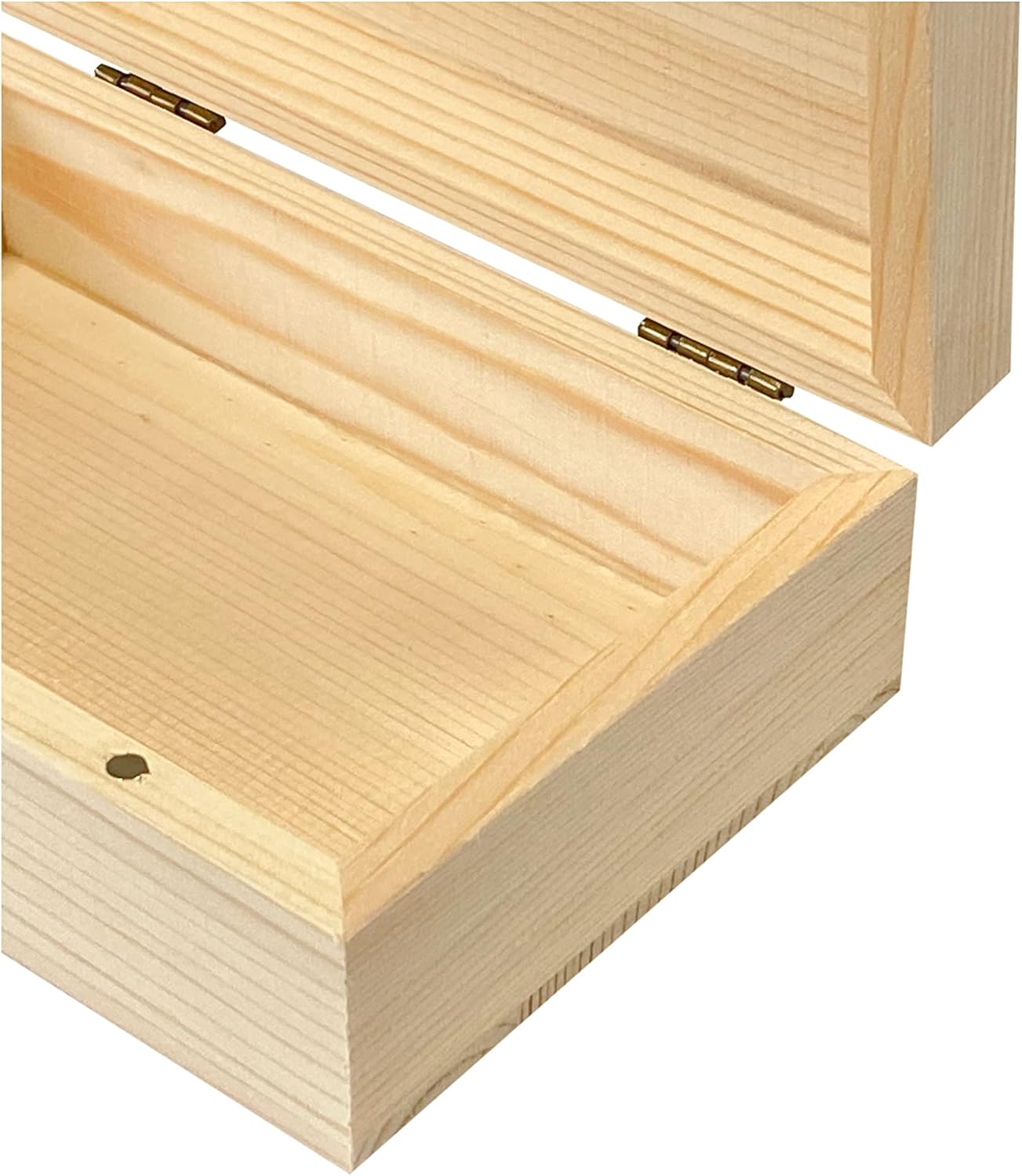 6-Pack Wooden Box Unfinished Rectangle Pine Wood Box for Crafts,Magnetic Hinged Lid (5.5 x 3.5 x 1.9 in)