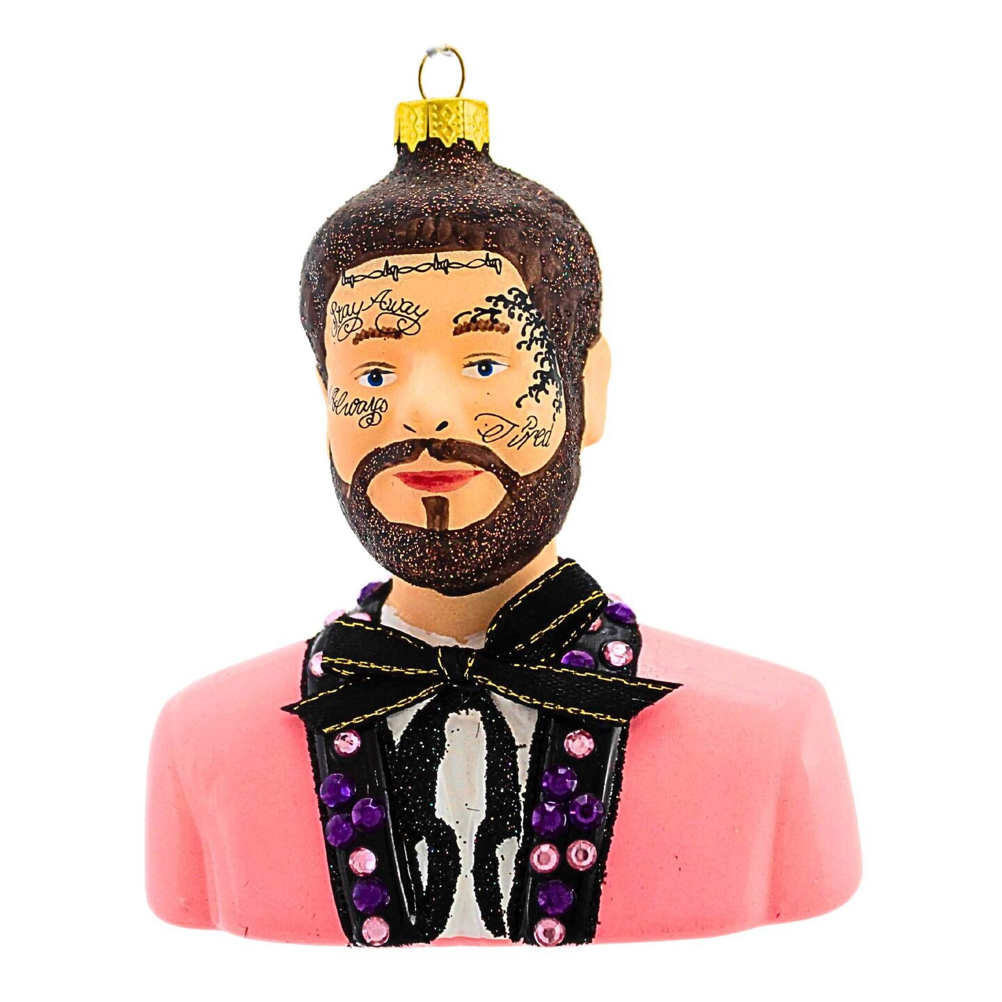 Cody Foster 4.5 Inch Post Malone Christmas Tree Ornament , Music Icon