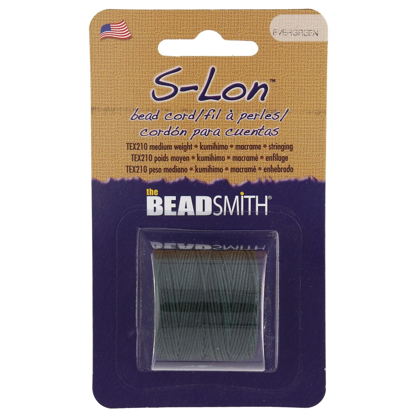 The Beadsmith S-Lon Bead Cord – .5 mm Twisted Nylon Cord for Stringing