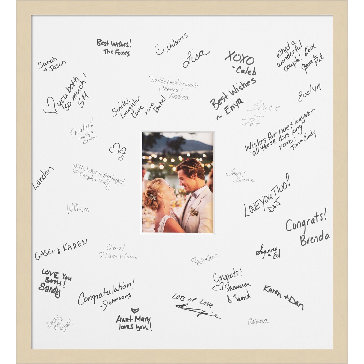 Svelte Signature Mat Picture Frame, Photo Frame Wedding Guest Book Alternative, Autograph Picture Mat for Signature Board, Wedding Celebrations Graduations Support Encouragement or Retirement