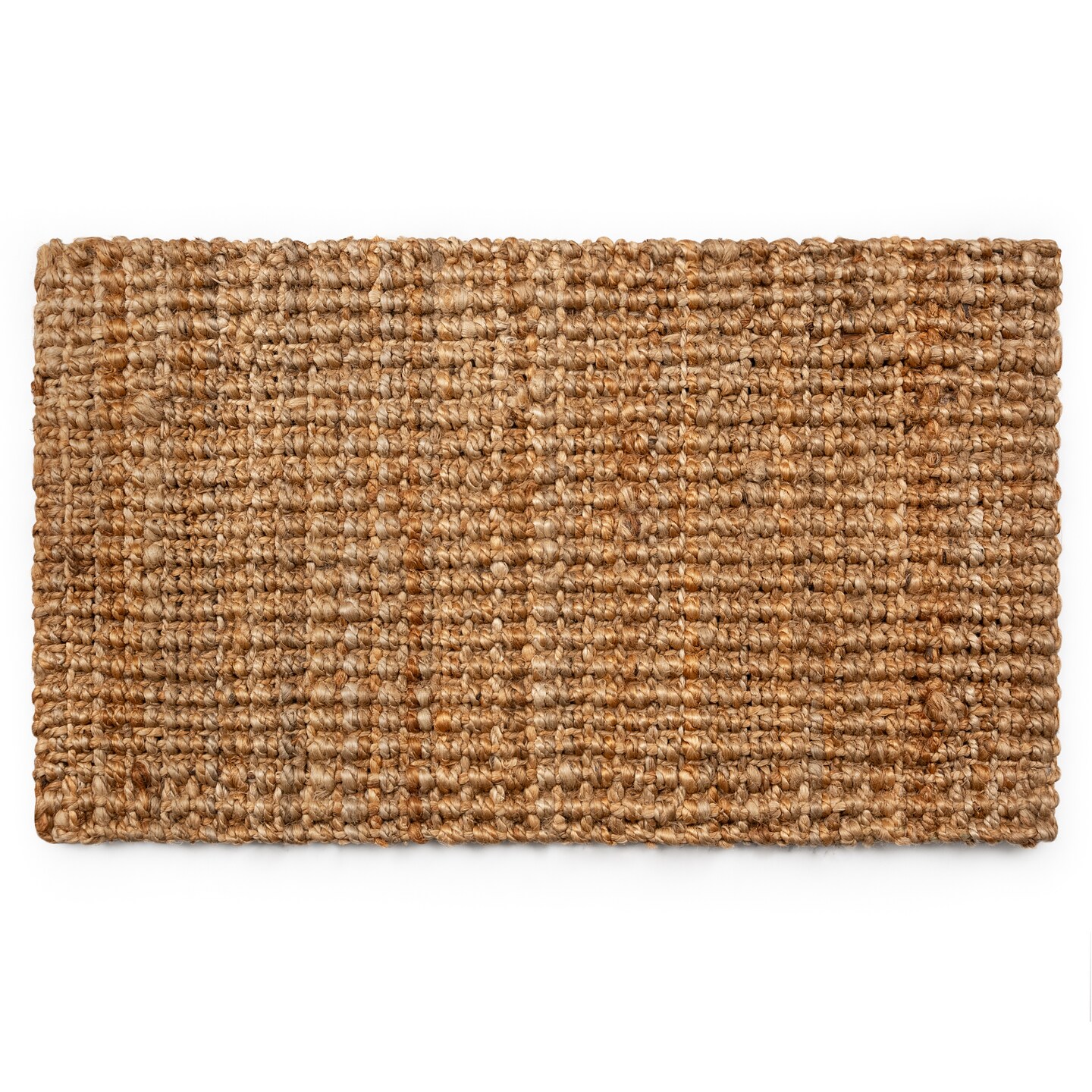 Americanflat 17.5" x 30" Jute Doormat with Heavy-Duty Non-Slip Backing - Natural Brown