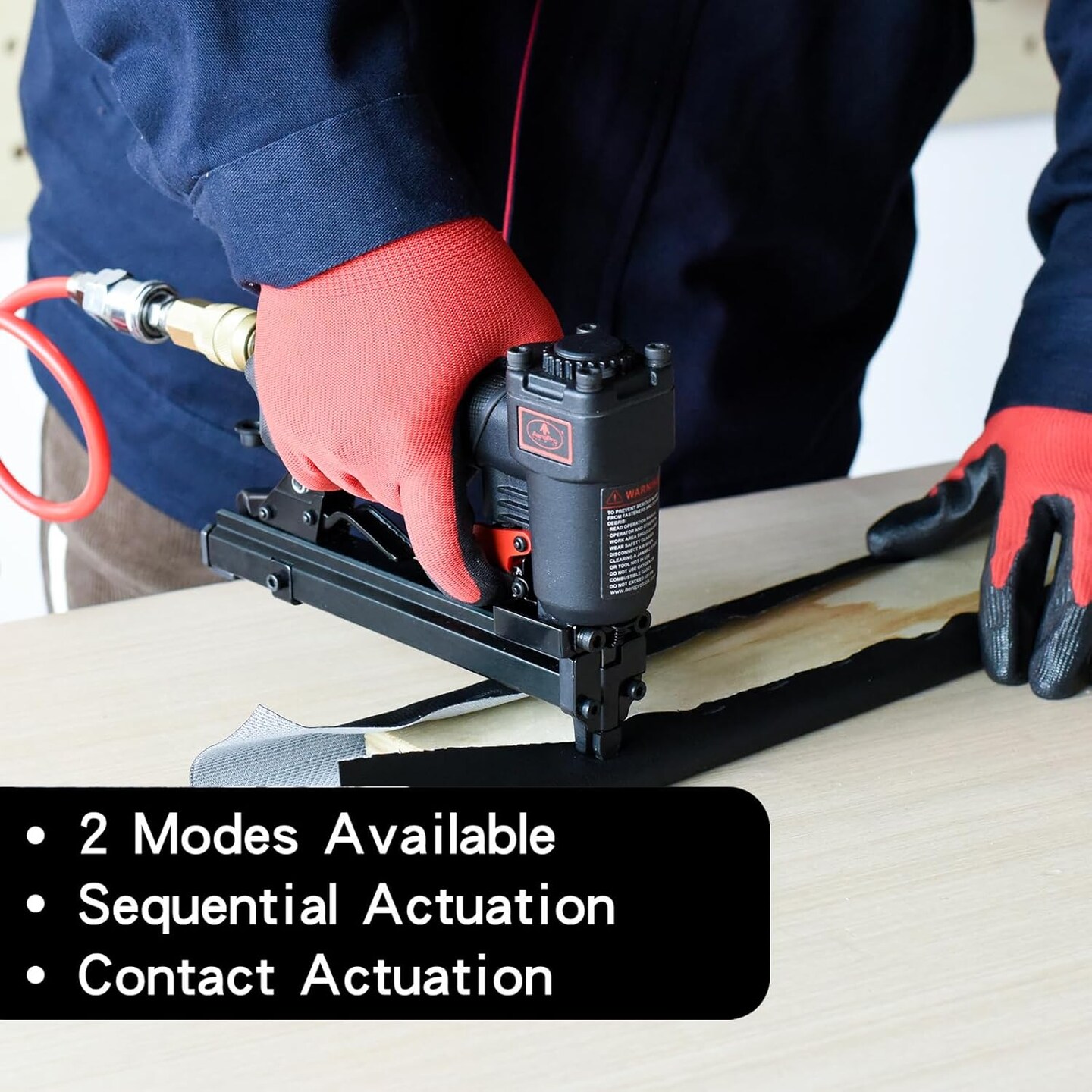 Tools T50JC 20 Gauge Crown Air Stapler Pneumatic Staple Gun with 1200pcs Staples, 1/4-Inch to 9/16-Inch Upholstery Stapler for Upholstering, Woodworking and DIY Projects