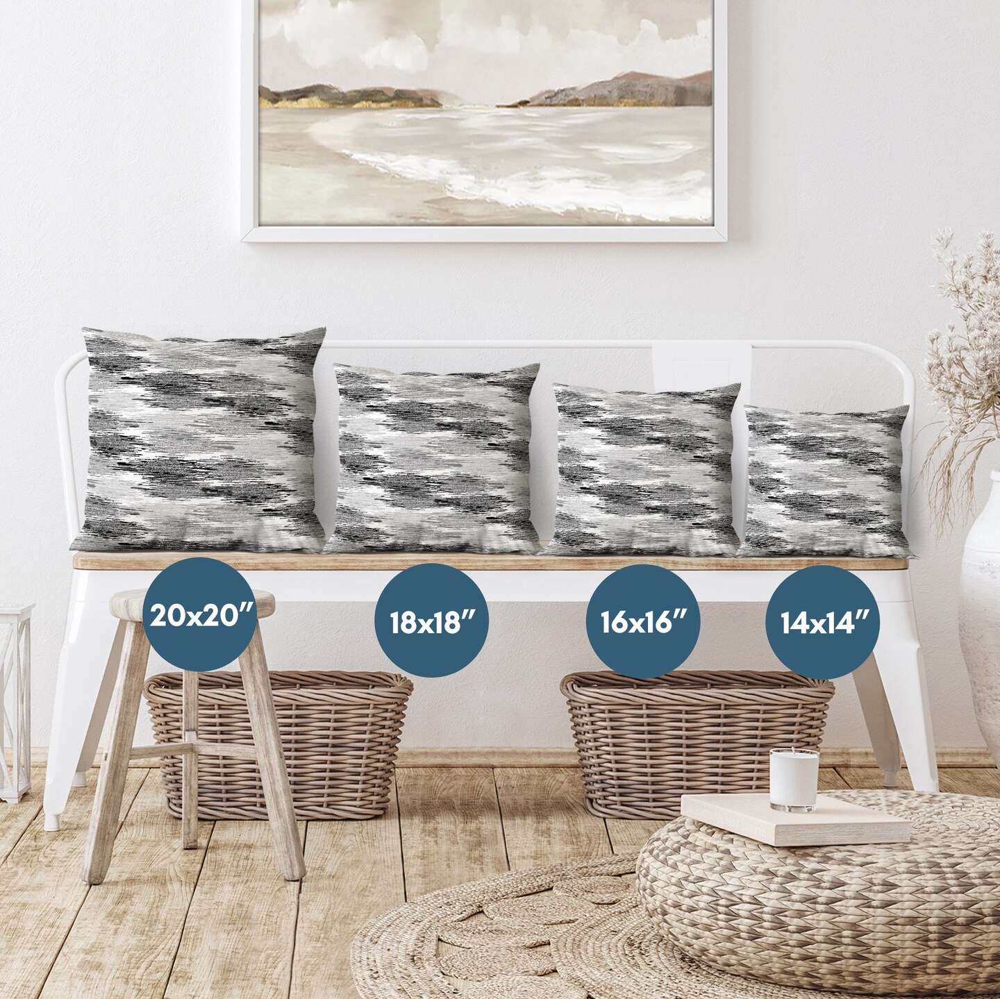 Americanflat Abstract Blurred Throw Pillow with Premium Polyester