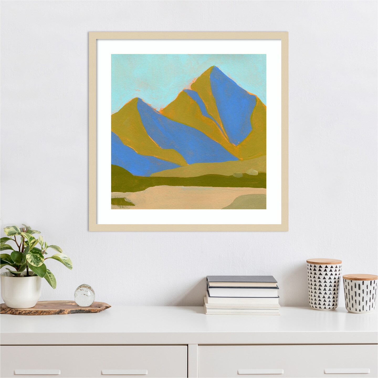 High California Hills III by Jacob Green Wood Framed Wall Art Print
